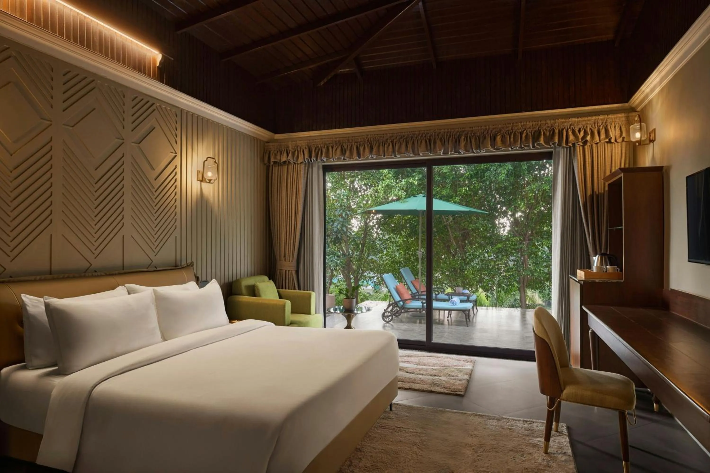 Photo of the whole room, Bed in Debu's The Fern Resort & Spa, Jim Corbett, Series by Marriott