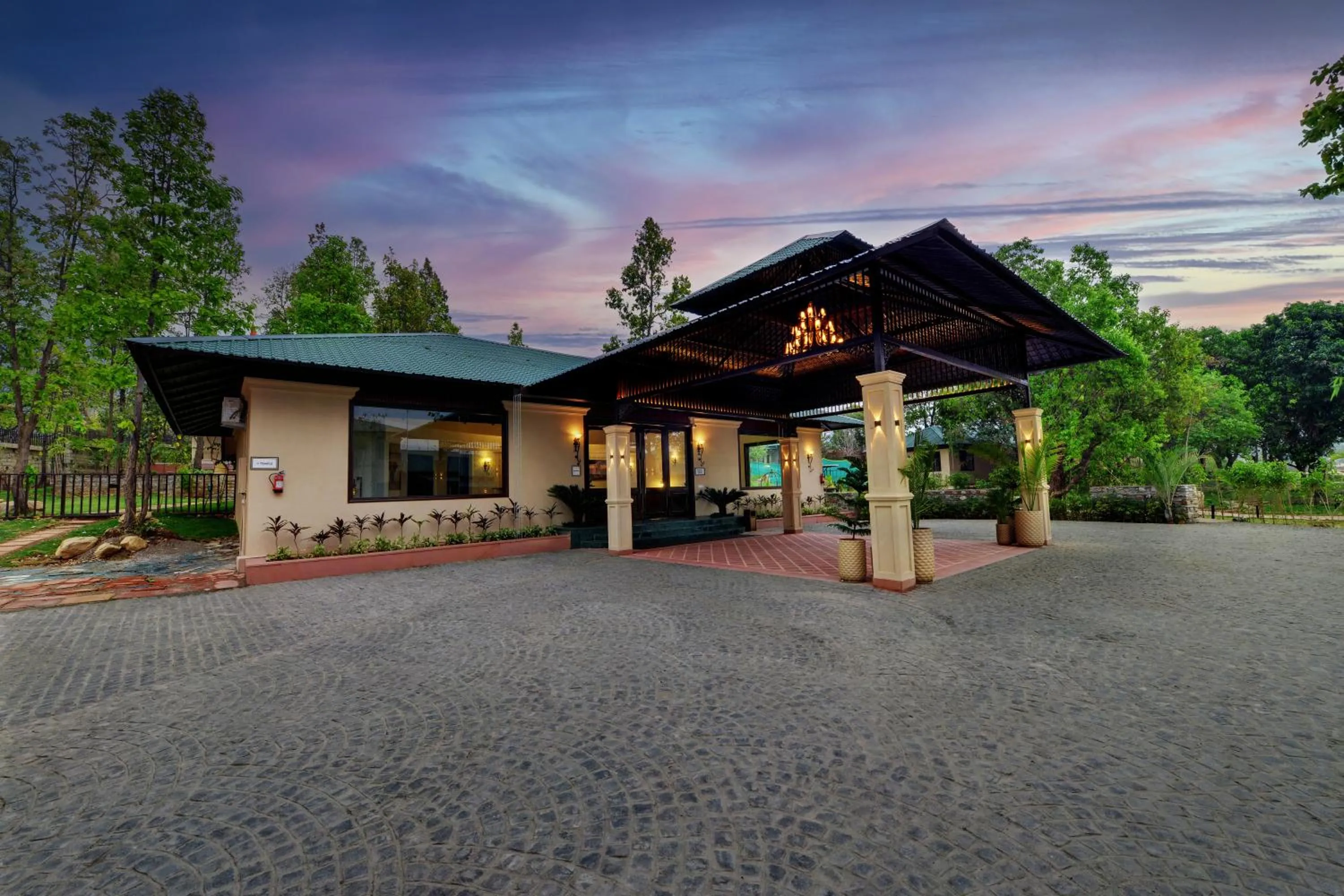 Property building in Debu's The Fern Resort & Spa, Jim Corbett, Series by Marriott