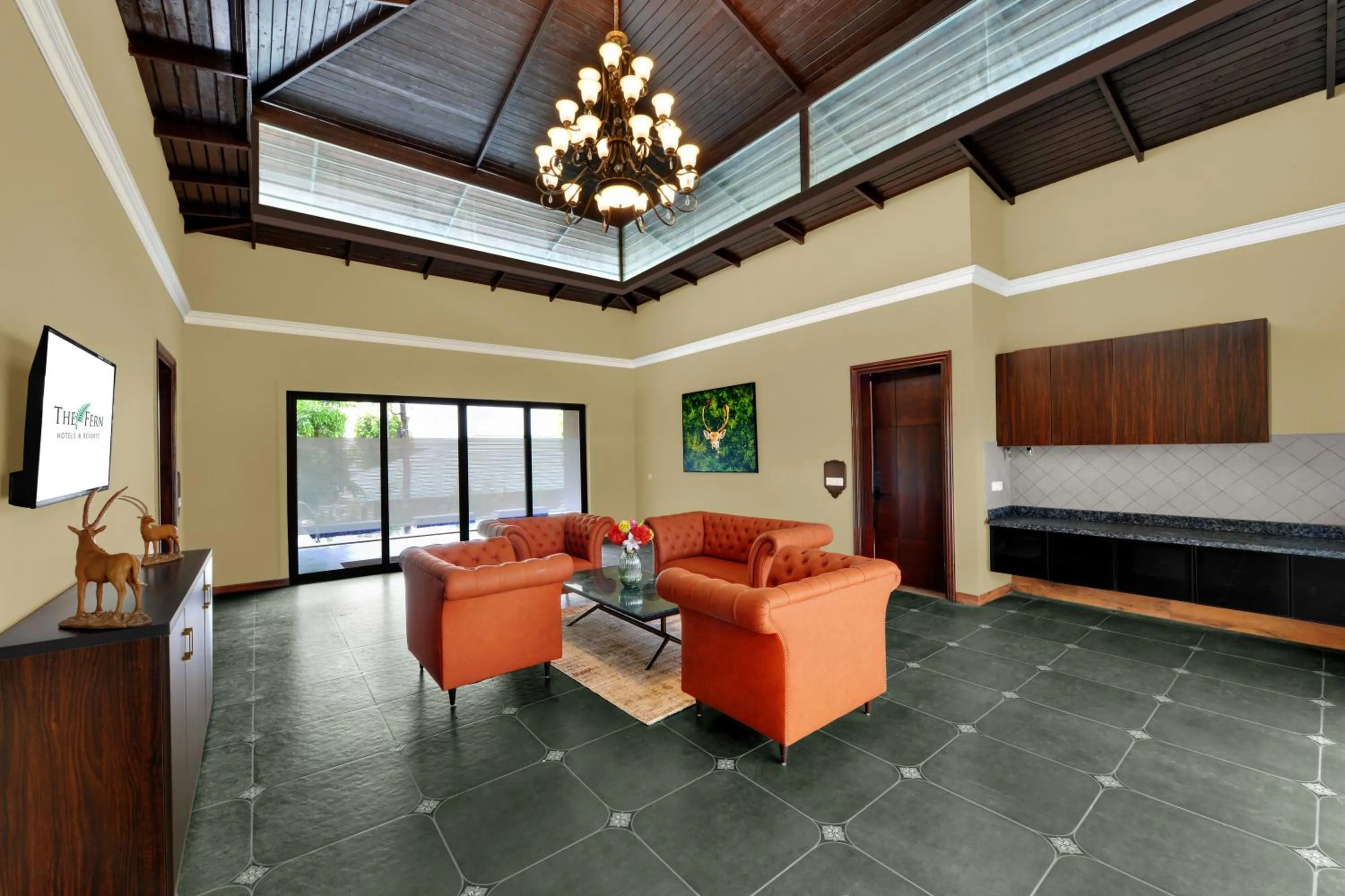 Seating area in Debu's The Fern Resort & Spa, Jim Corbett, Series by Marriott