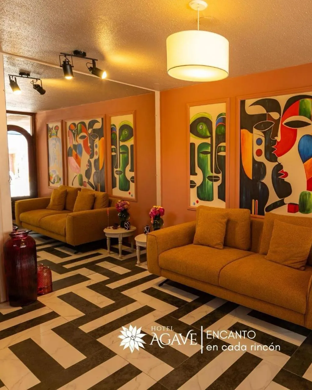Living room in Hotel Casa Agave