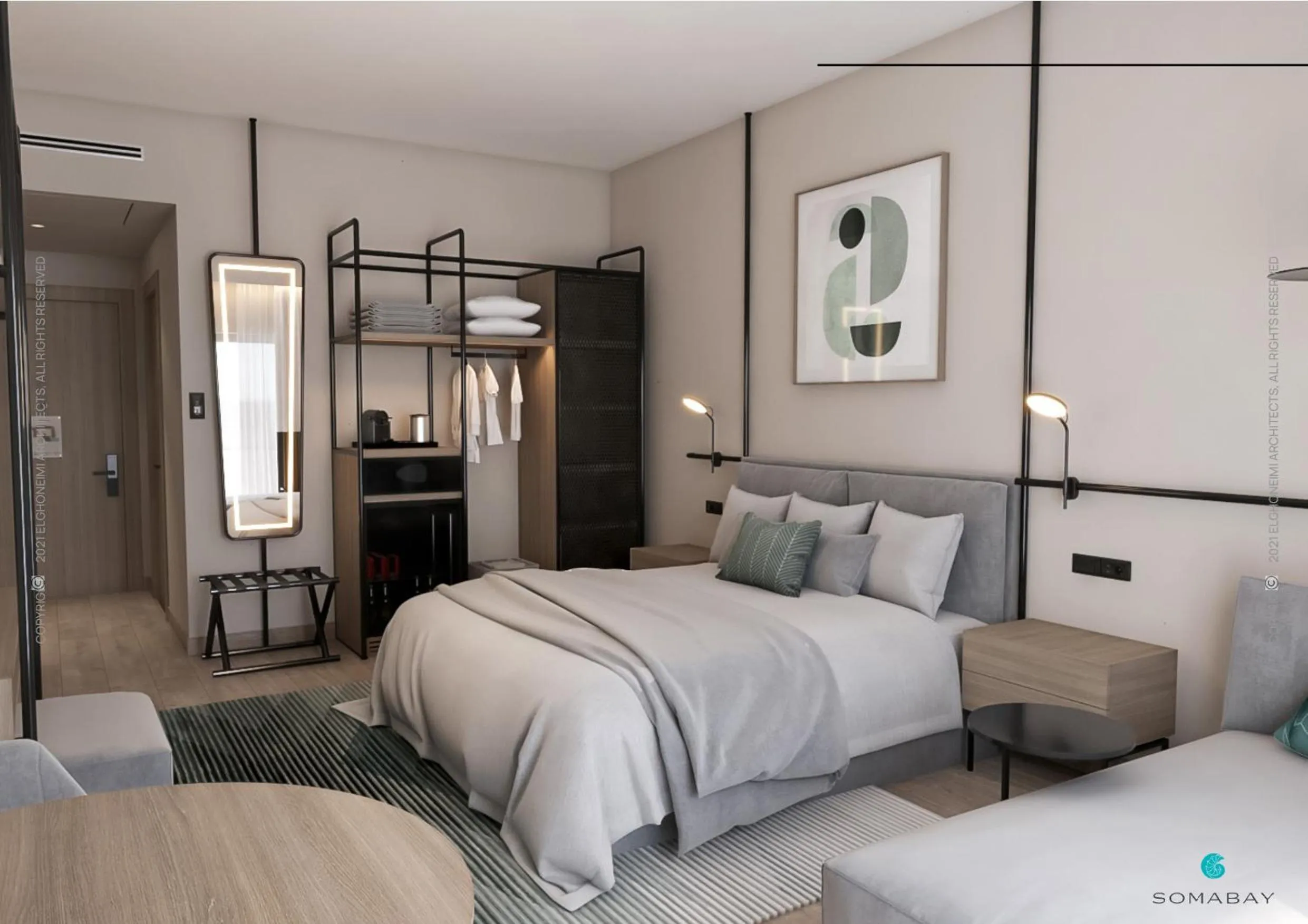 Bed in The Kaktus Somabay