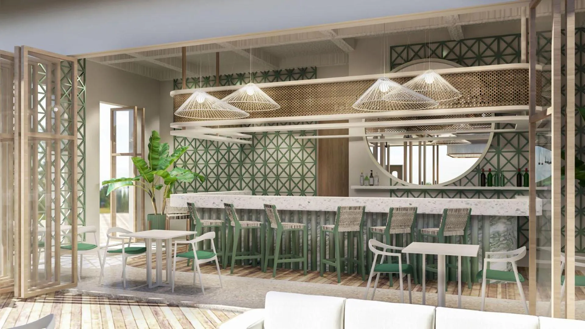 Lounge or bar in The Kaktus Somabay