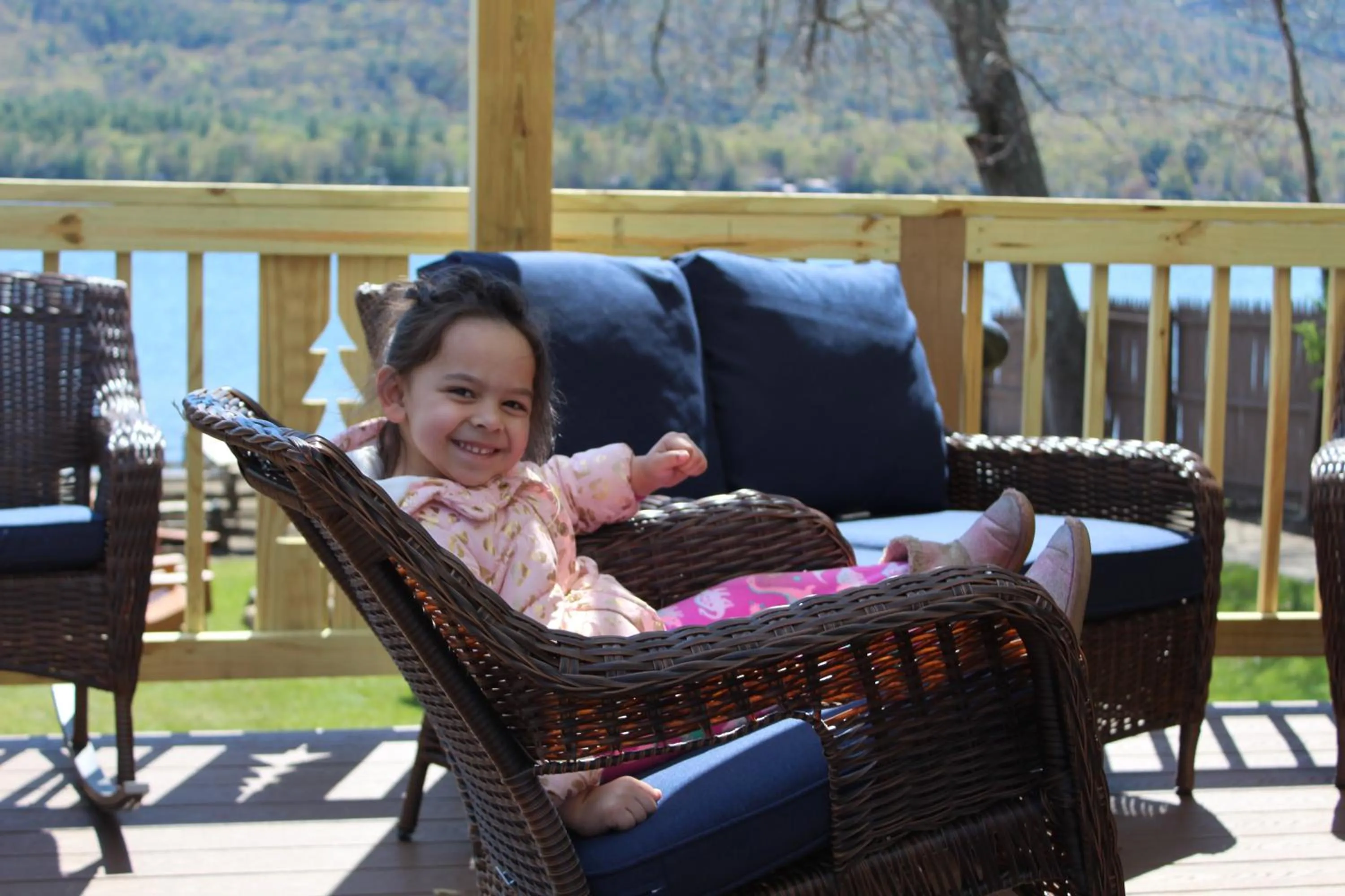 Swimming pool in The Sundowner on Lake George