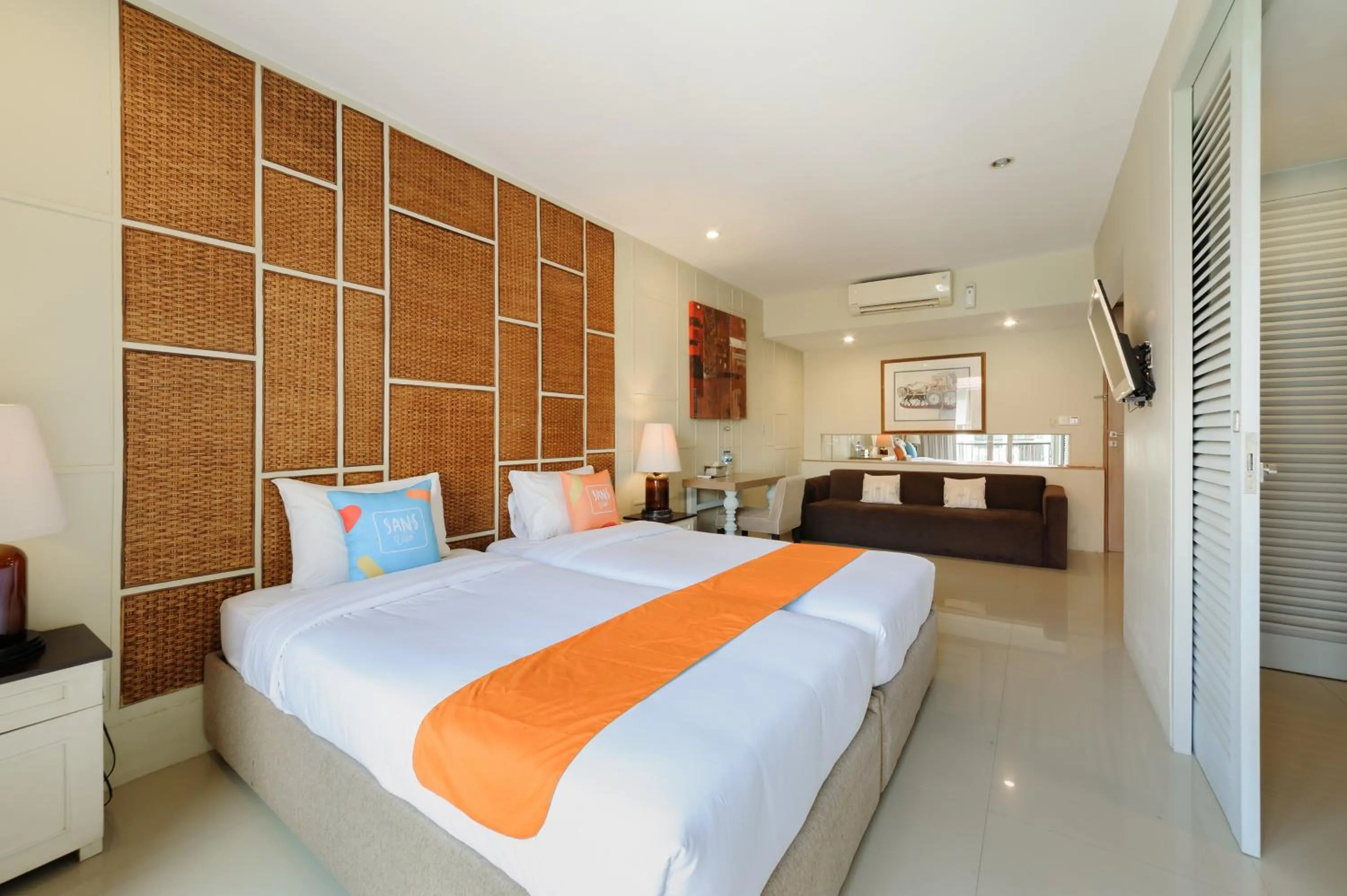 Bedroom, Bed in Sans Vibes Astana Residence Seminyak