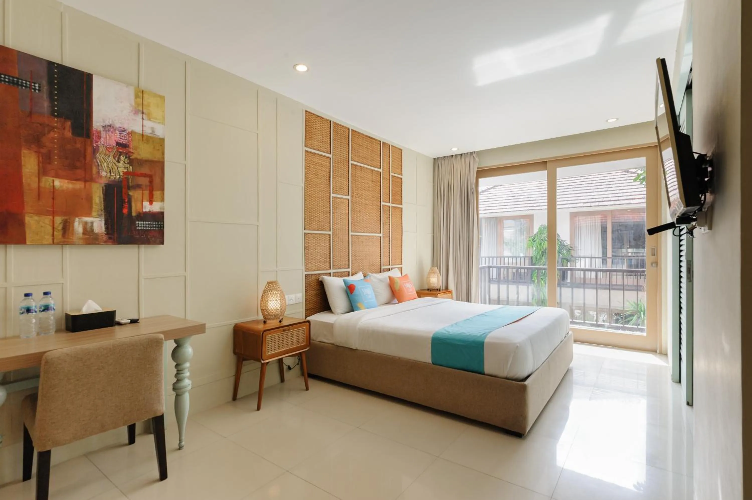 Bedroom, Bed in Sans Vibes Astana Residence Seminyak