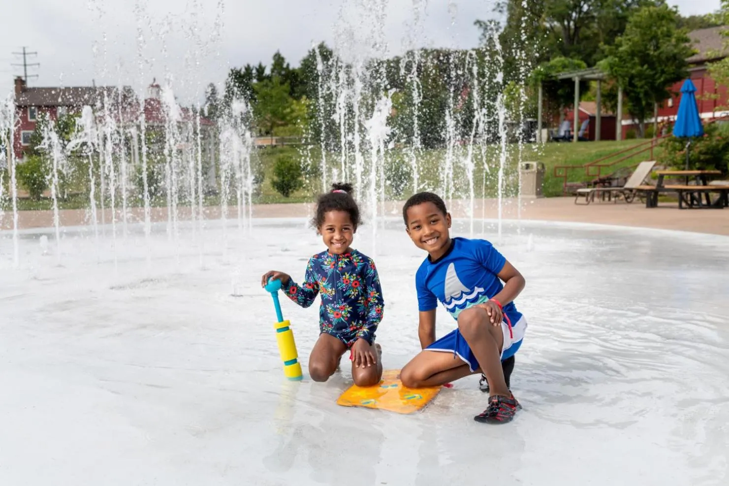 Aqua park in Cherry Hill Park