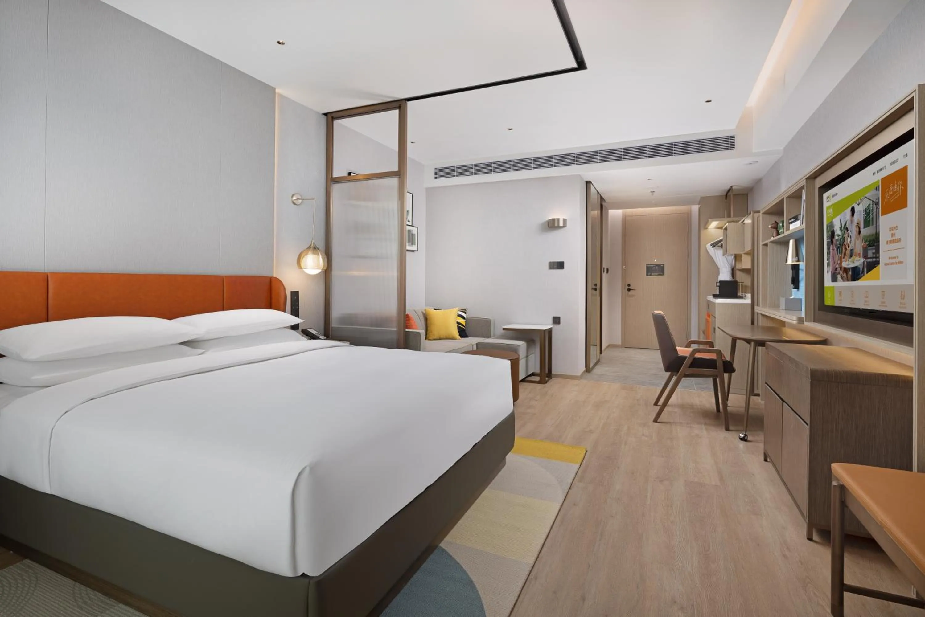 Bed in Home2 Suite by Hilton Chaozhou