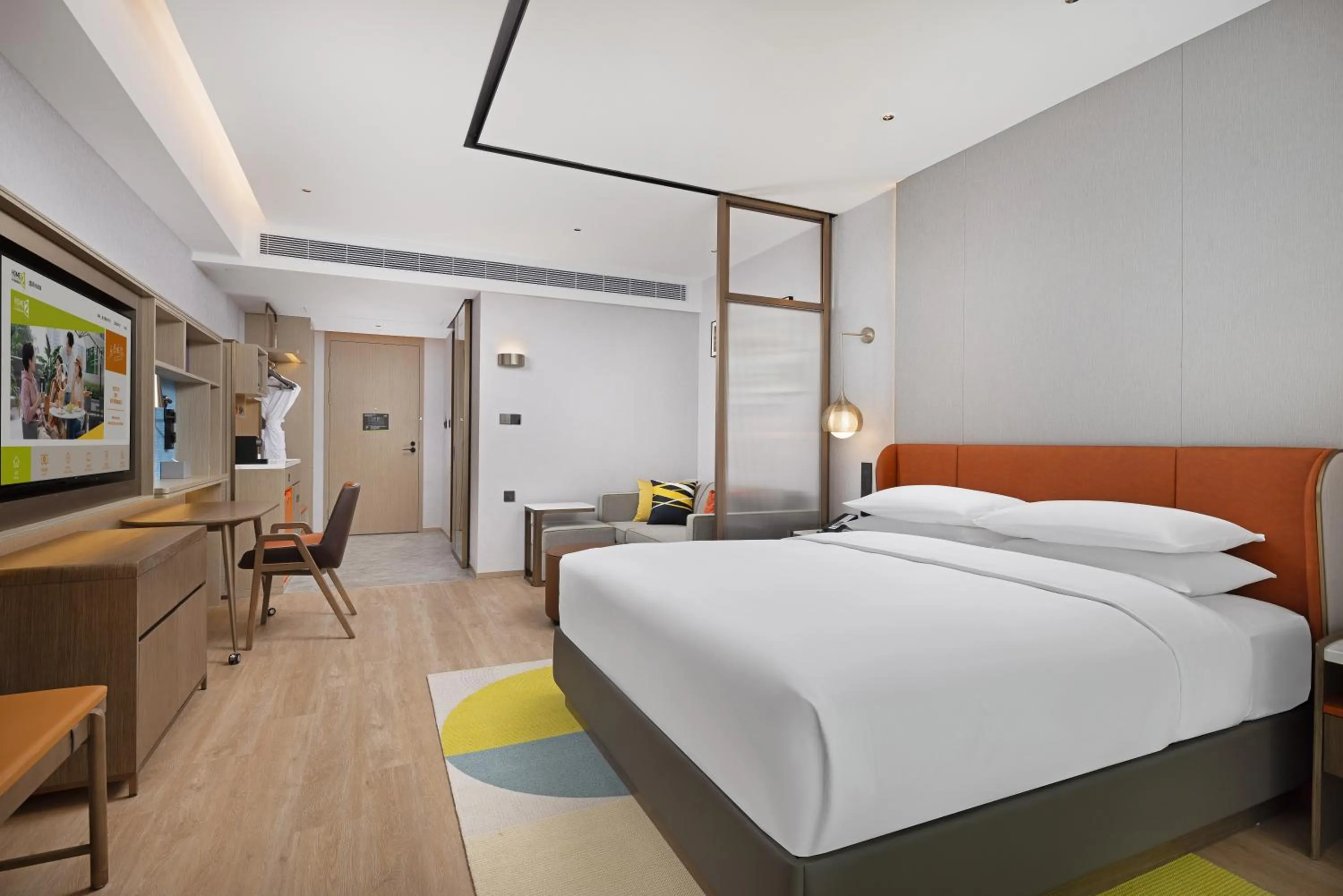 Bed in Home2 Suite by Hilton Chaozhou