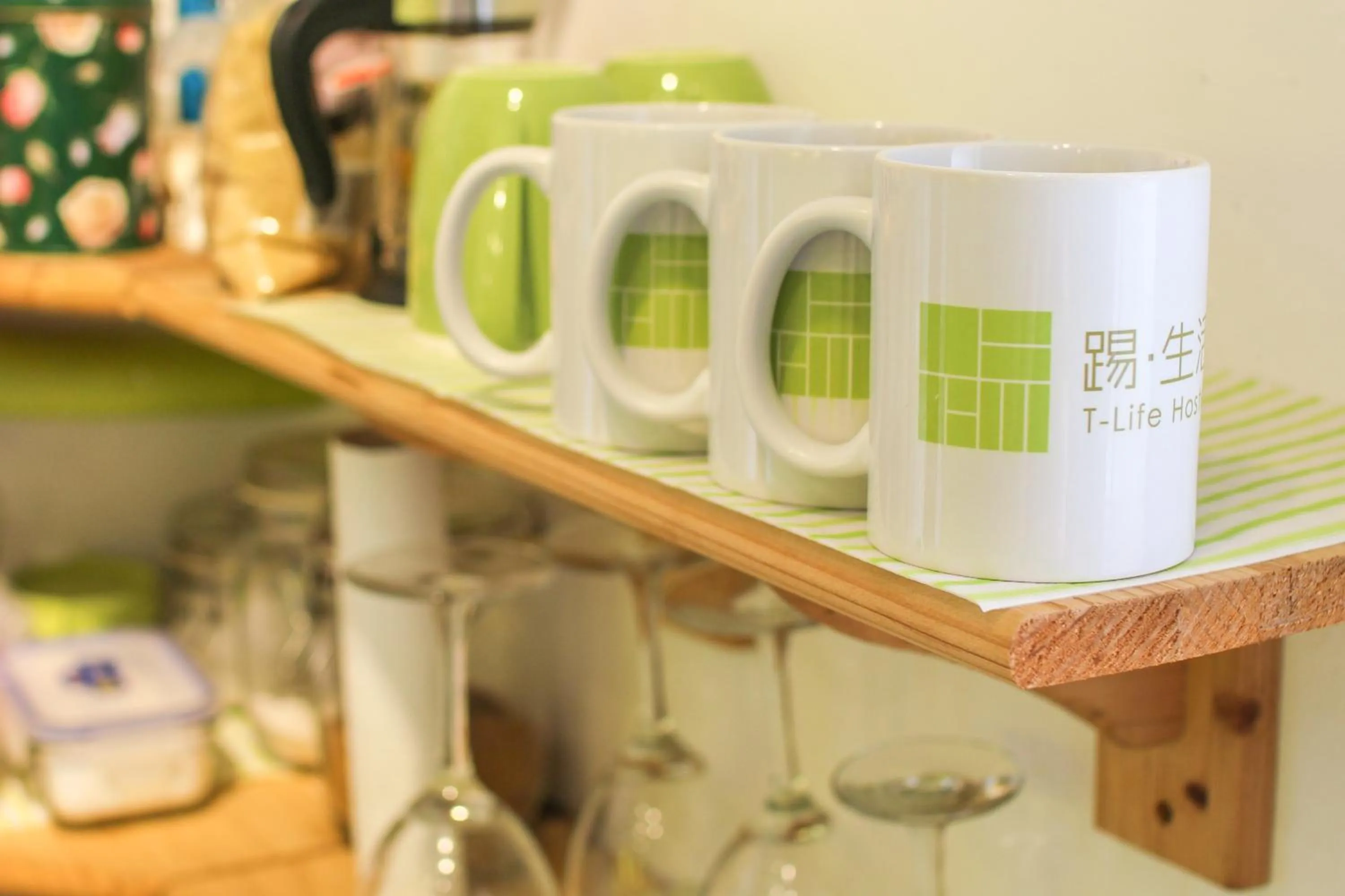 Communal kitchen in T-Life Hostel