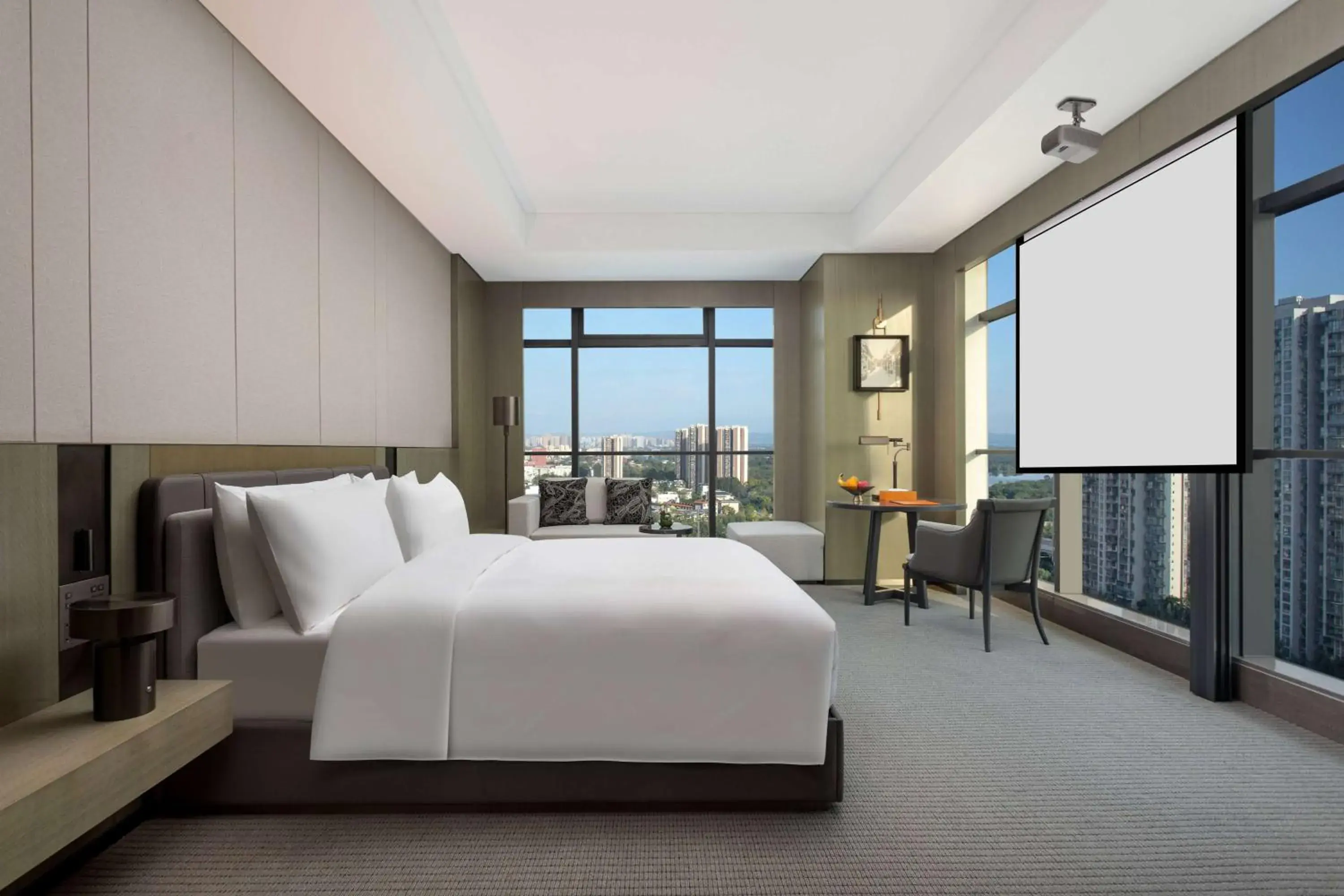 Photo of the whole room, Bed in Wyndham Grand Chengdu East Photo of the whole room, Bed in Wyndham Grand Chengdu East