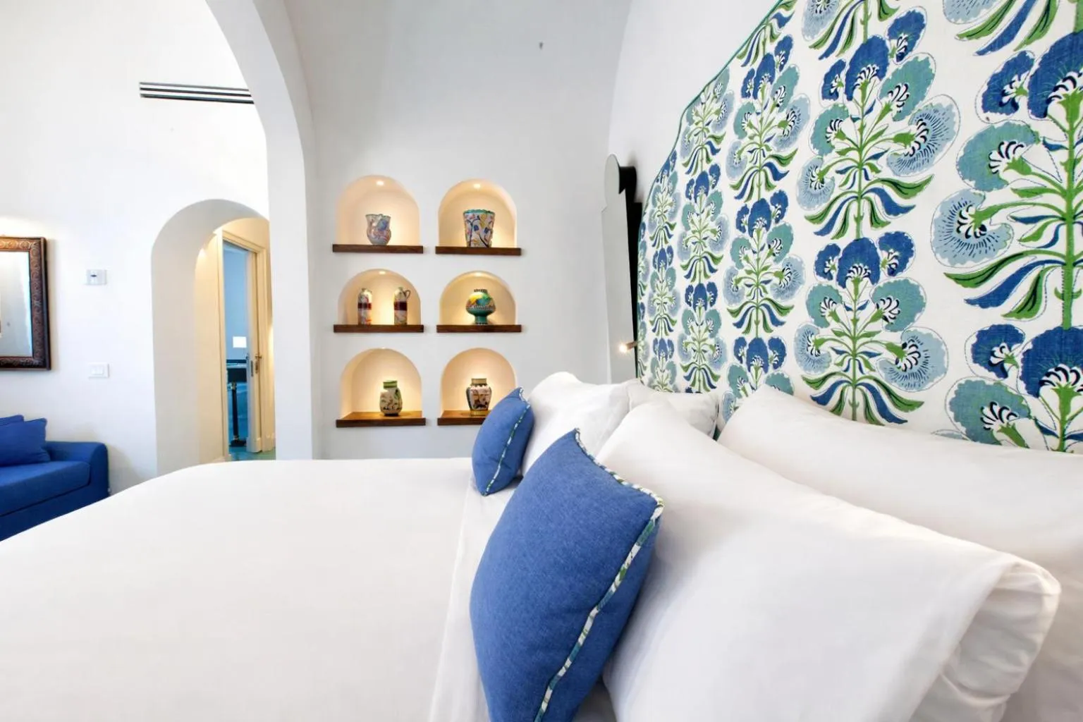 Bed in Grand Hotel Europa Palace Sorrento