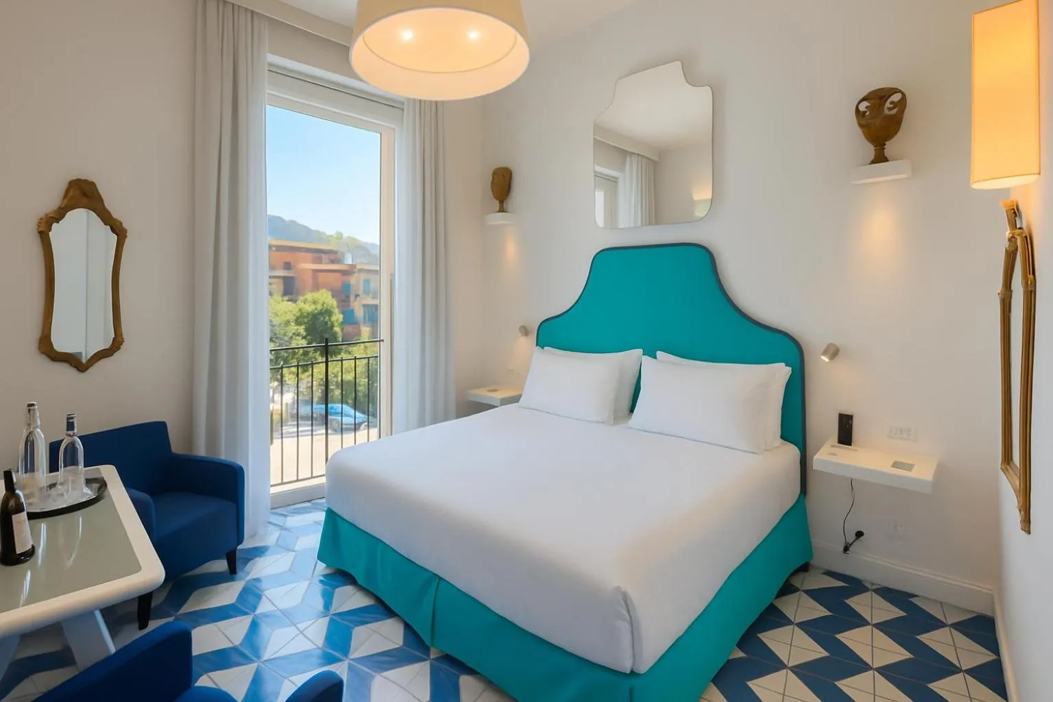 Bedroom, Bed in Grand Hotel Europa Palace Sorrento