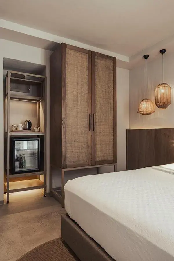 Bedroom, Bed in En Vie Beach Boutique Hotel - Adults Only Bedroom, Bed in En Vie Beach Boutique Hotel - Adults Only