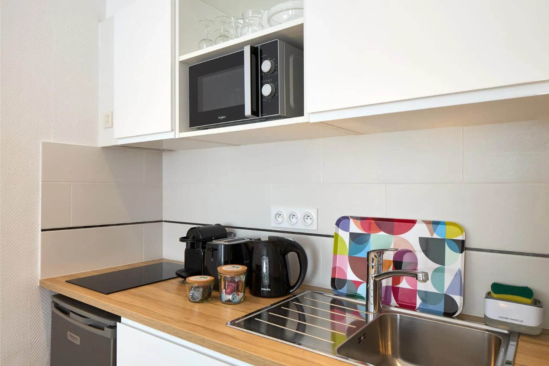 Kitchen or kitchenette in Hotel Résidence Paris Asnières