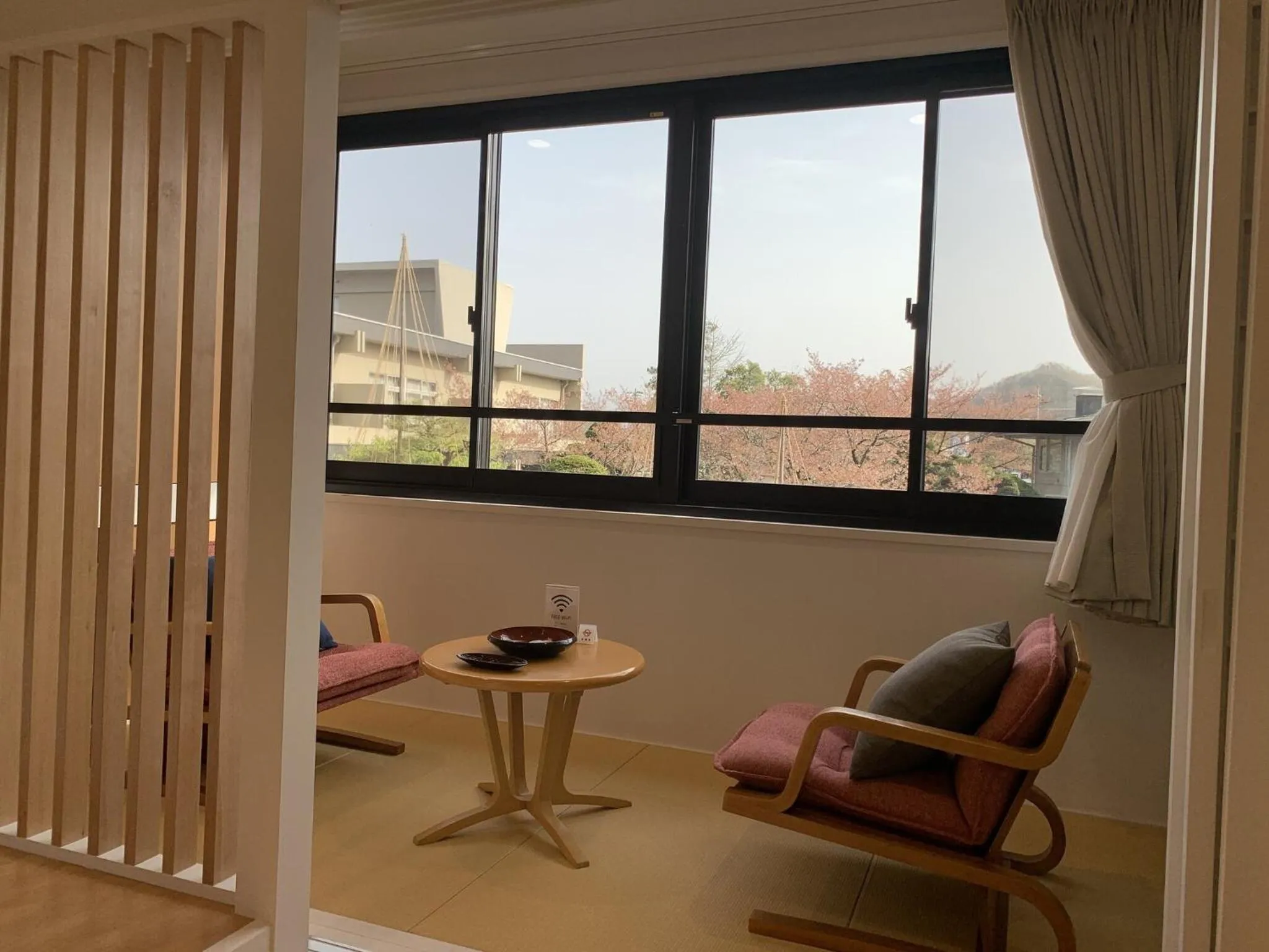 Seating area in Sakaeya Hotel