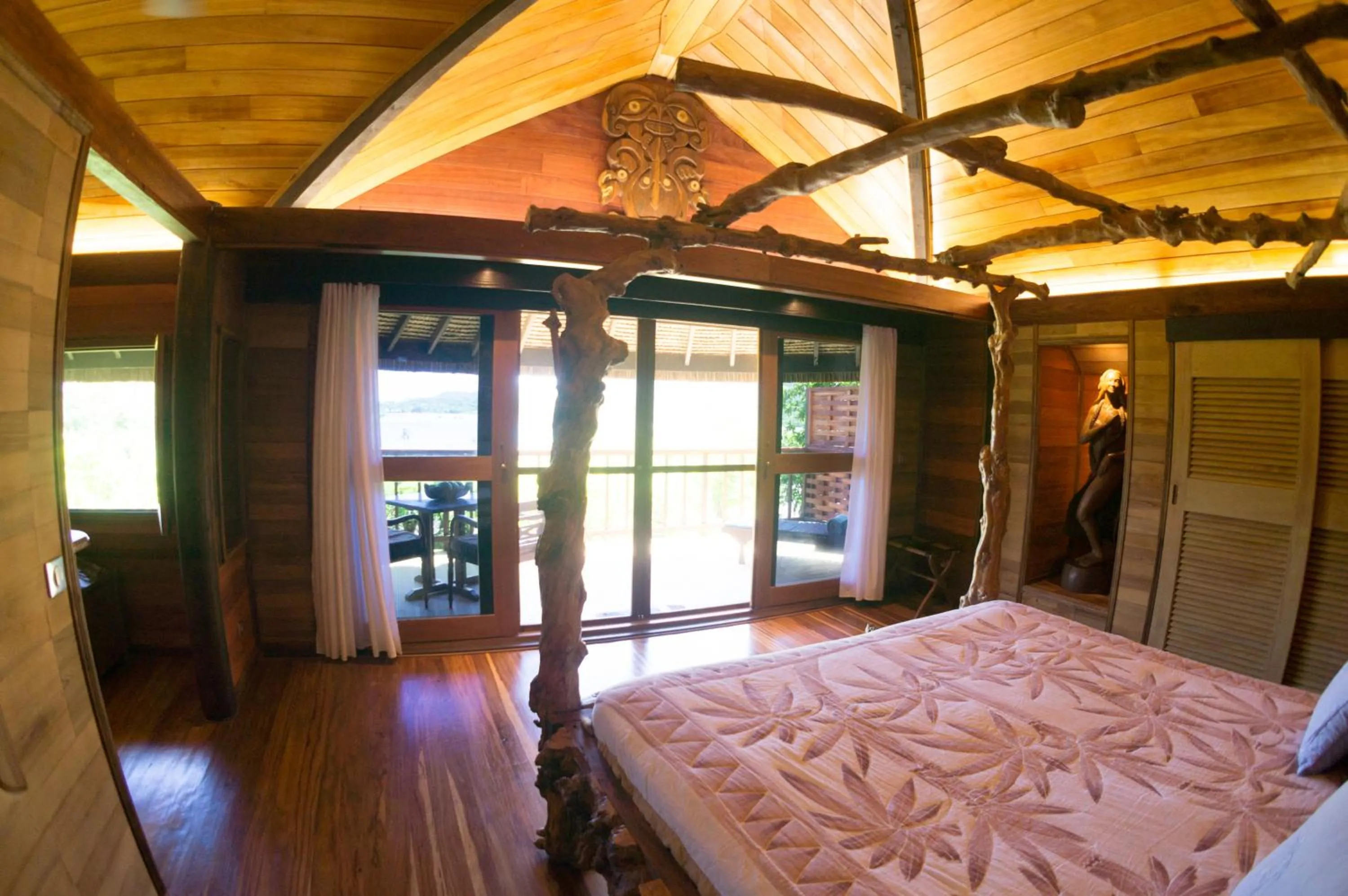 Balcony/Terrace, Bed in Rohotu Fare