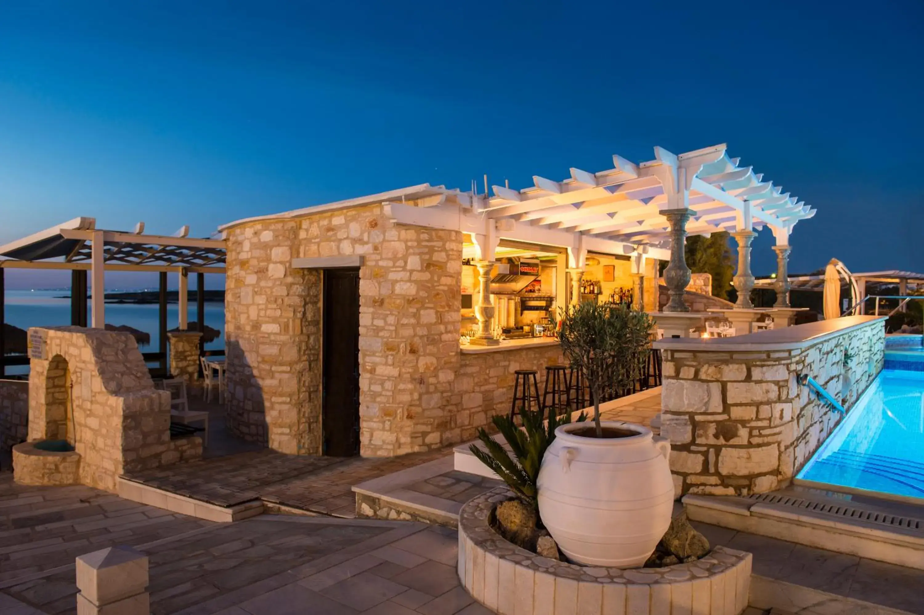 Lounge or bar in Contaratos Beach Hotel Lounge or bar in Contaratos Beach Hotel