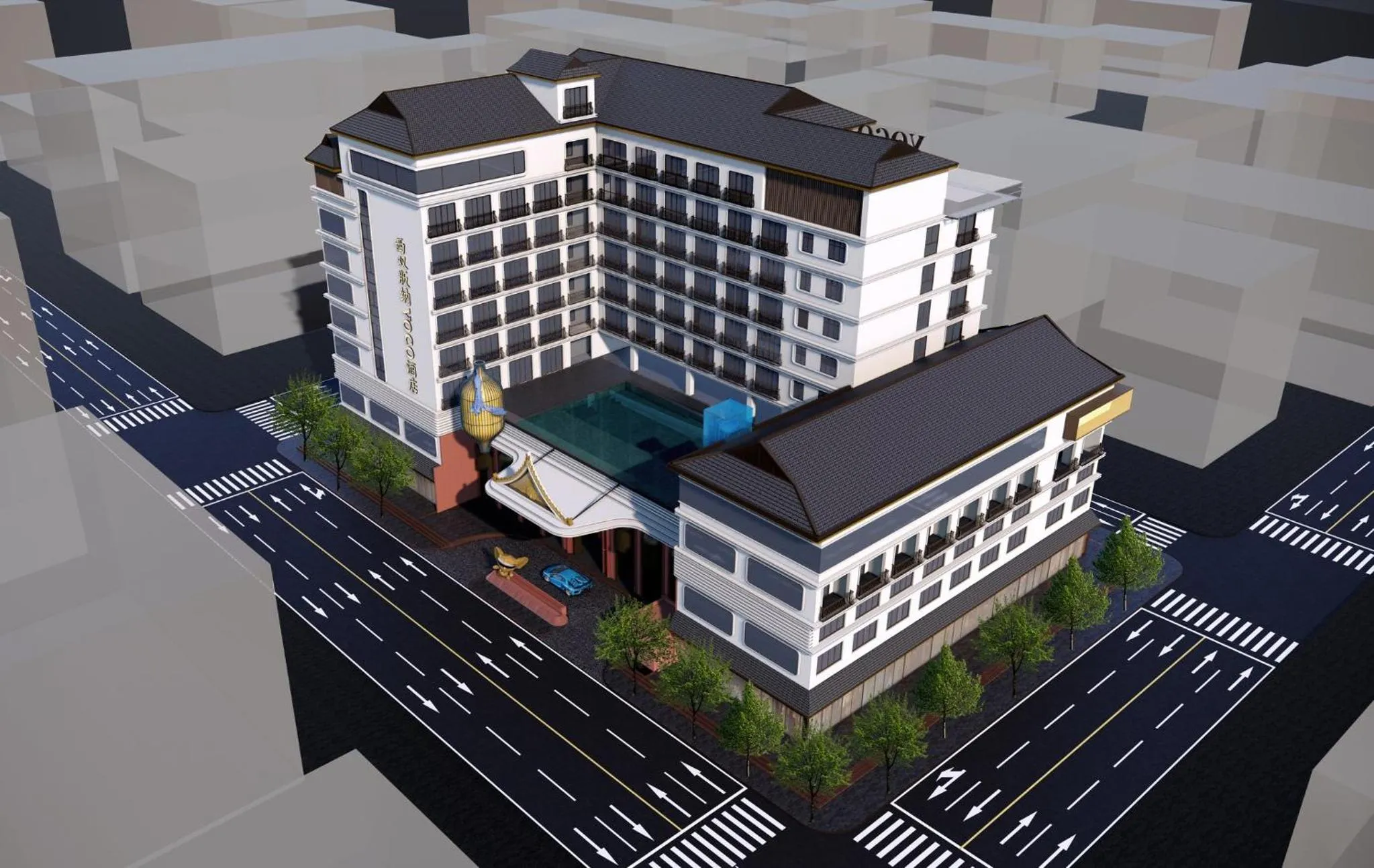 Property building in voco Xishuangbanna Gaozhuang by IHG