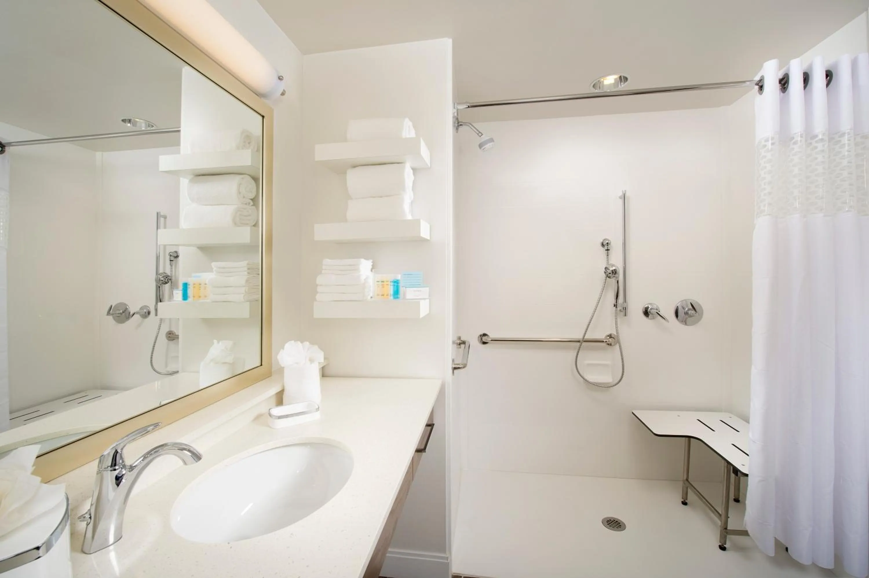 Shower in Hampton Inn & Suites Baltimore North/Timonium, MD