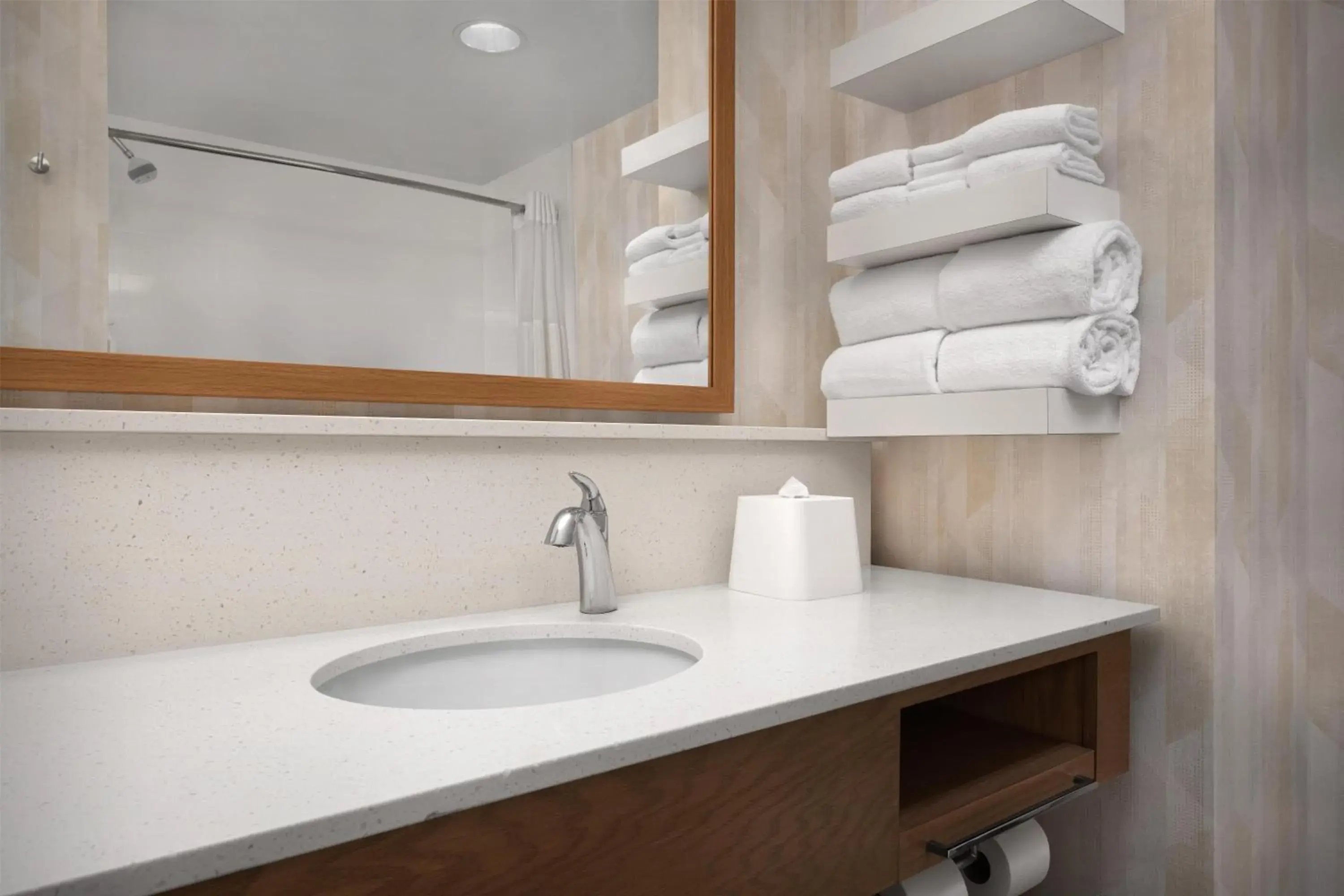 Bathroom in Hampton Inn & Suites Baltimore North/Timonium, MD Bathroom in Hampton Inn & Suites Baltimore North/Timonium, MD