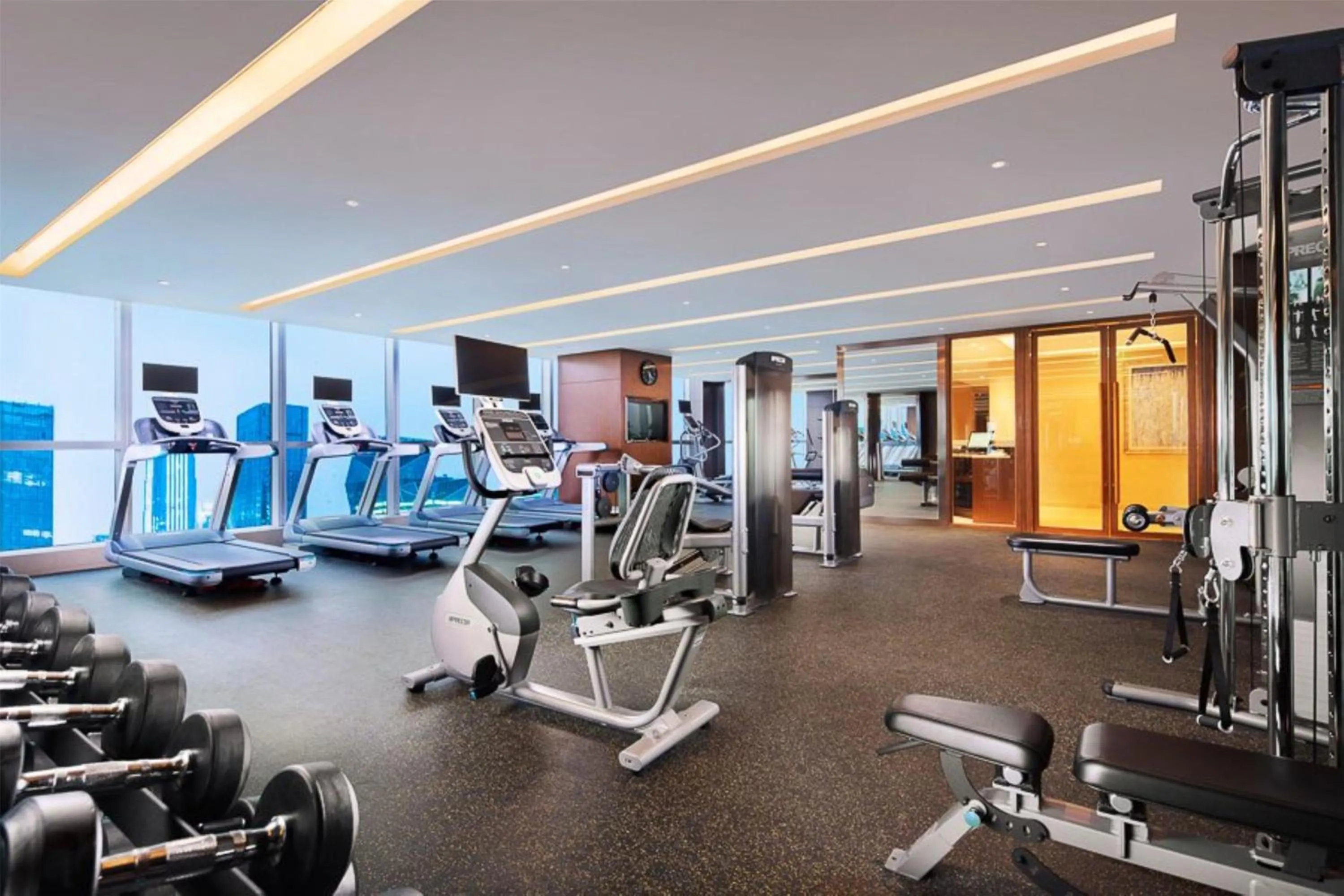 Fitness centre/facilities in Hilton Chengdu