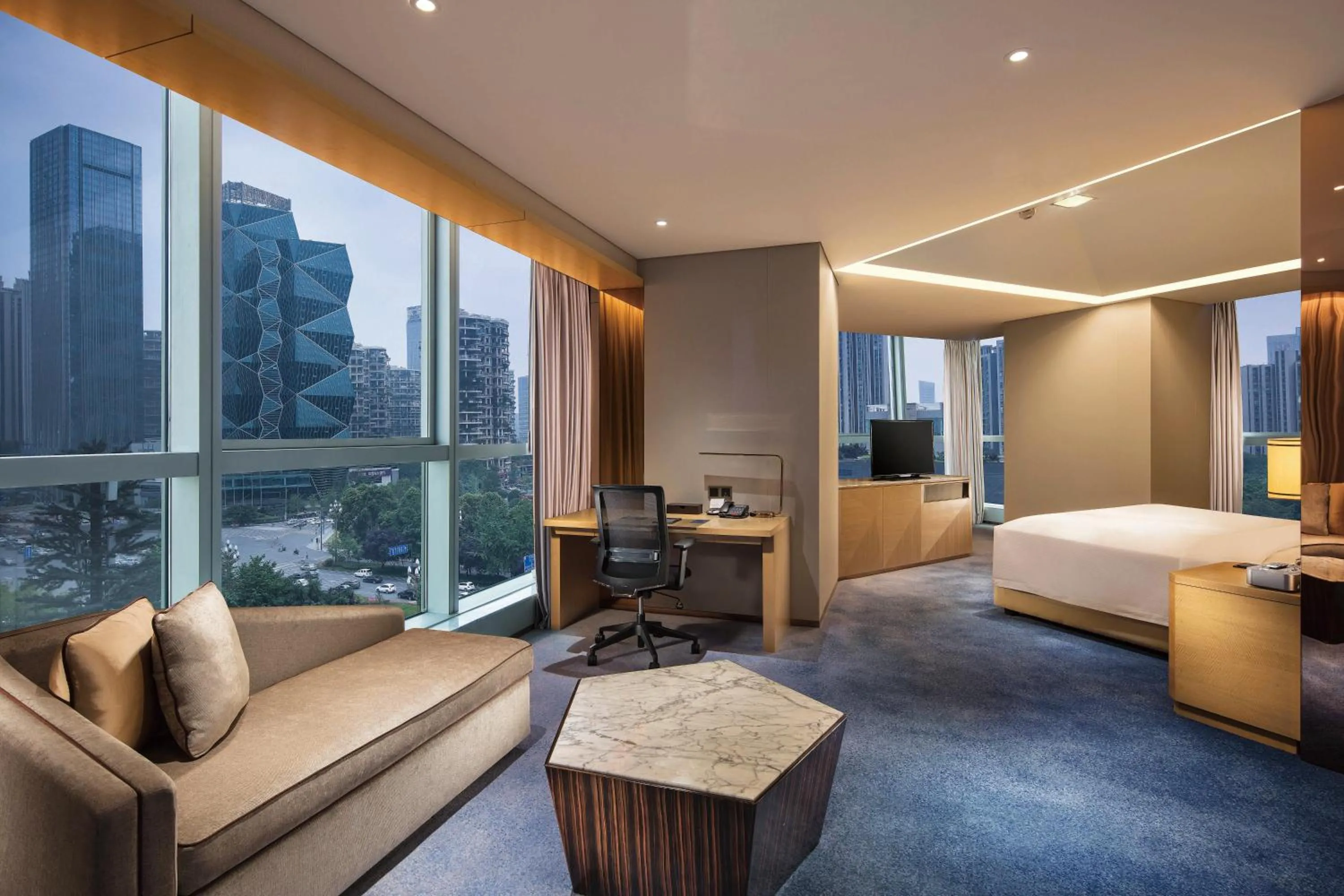 Bed in Hilton Chengdu