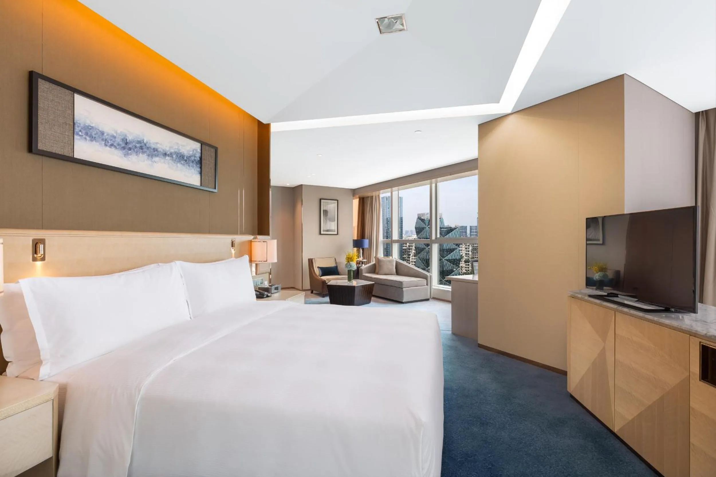 Bed in Hilton Chengdu