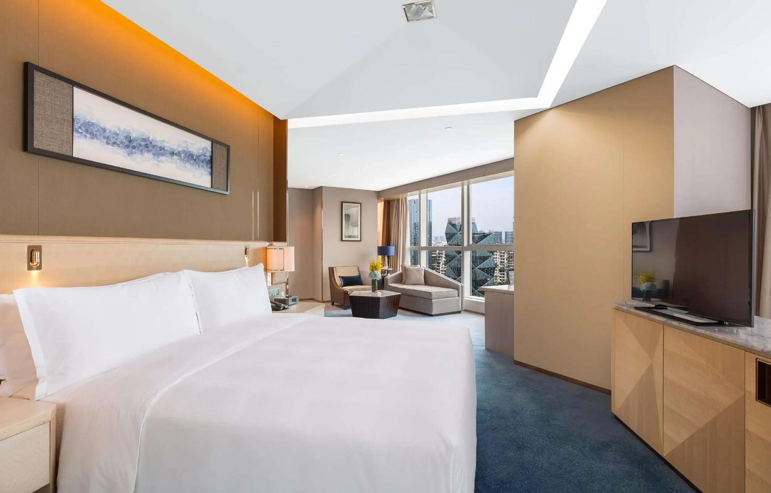 Bed in Seaton Hotel Chengdu-Mini Bar Free for 1st Night