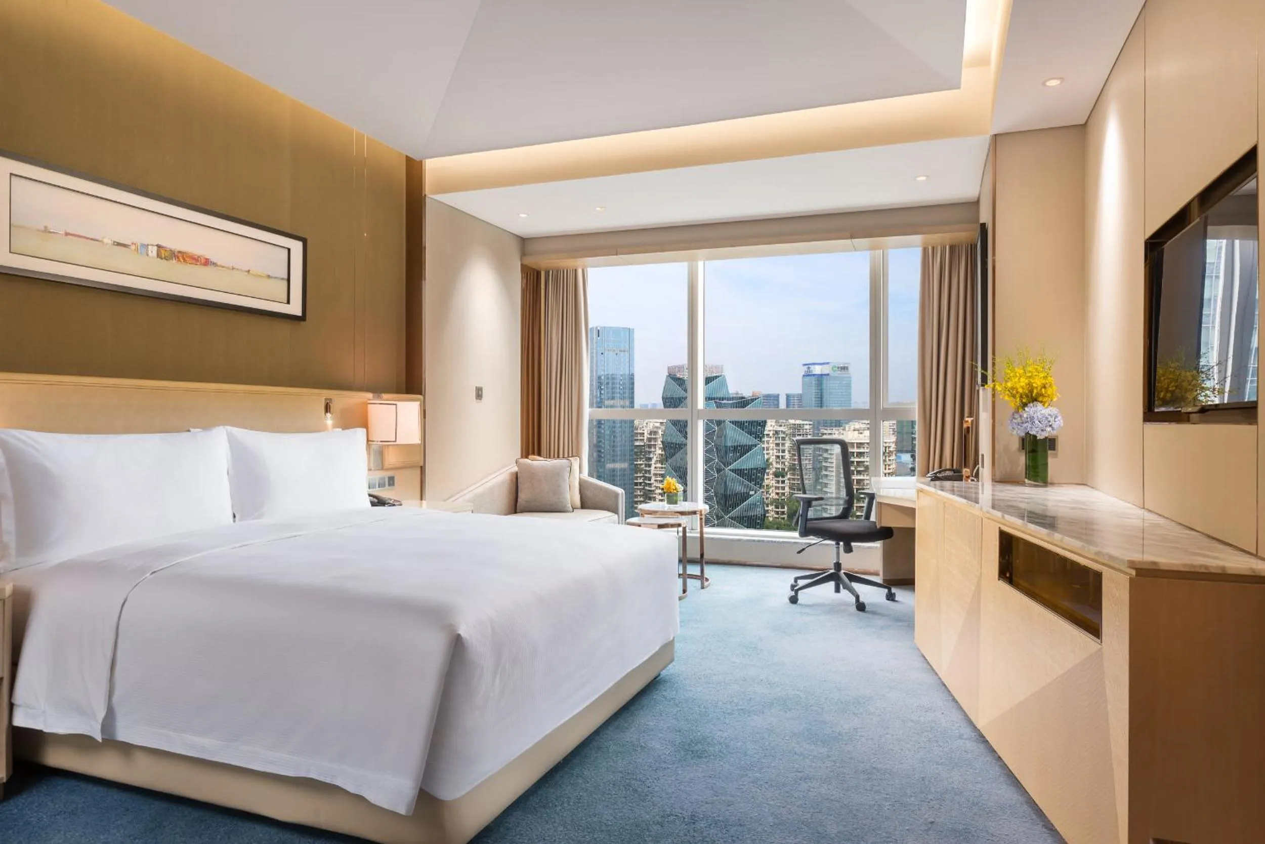 Bed in Hilton Chengdu