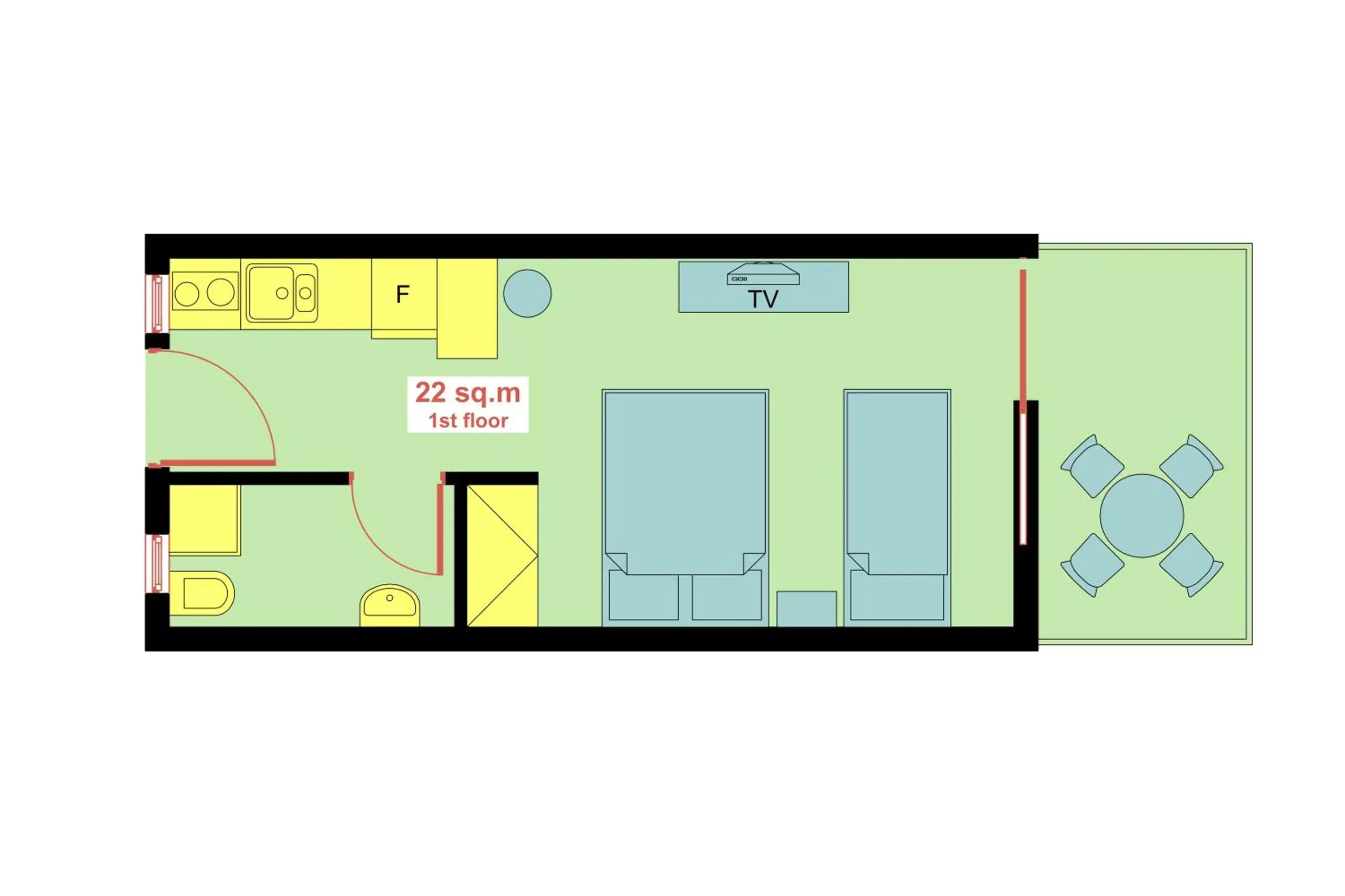 First Floor Studio in Villa Christina First Floor Studio in Villa Christina