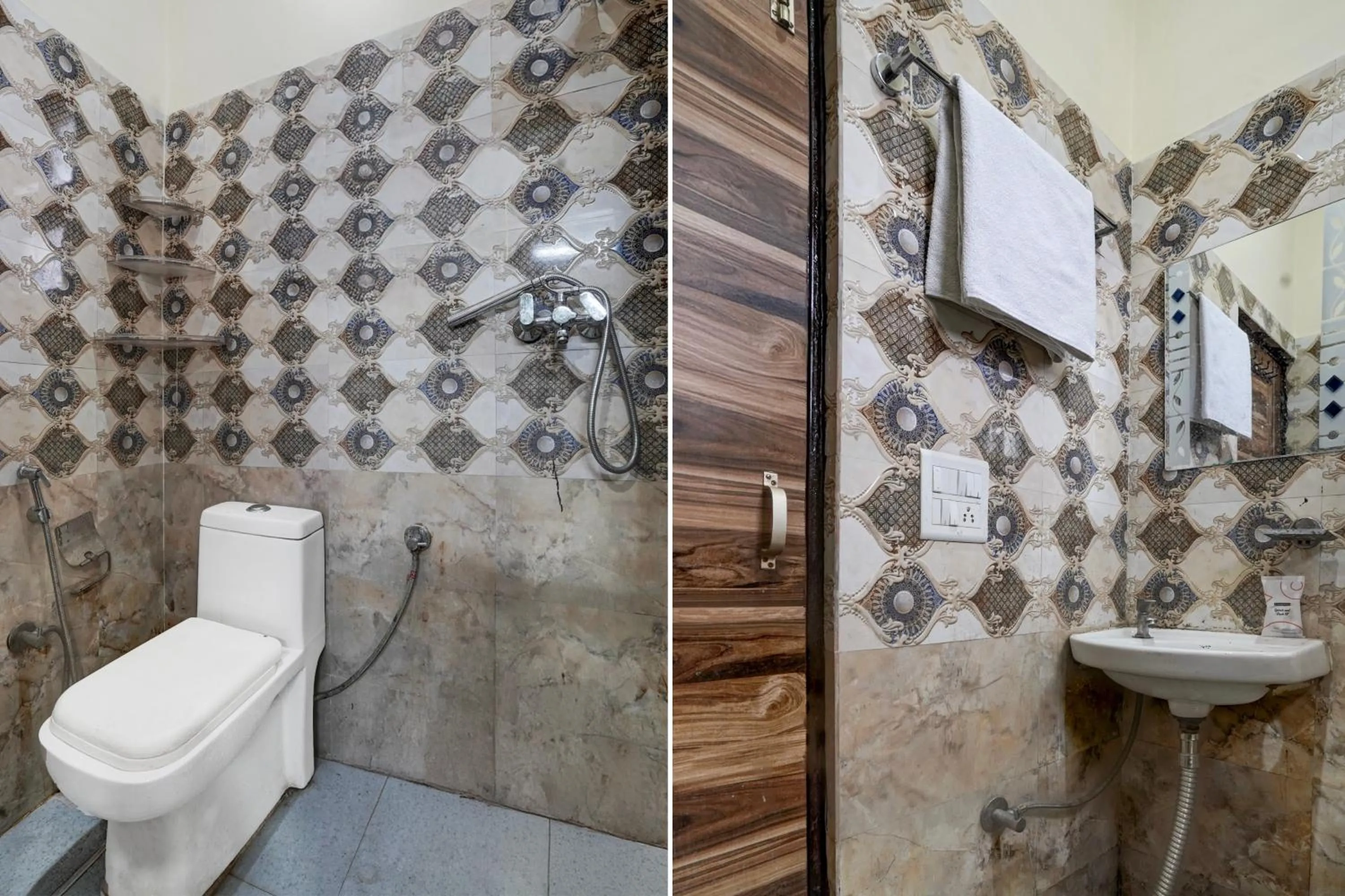 Bathroom in Super Hotel O Sector 58 Mohali Formerly Hotel Alpha