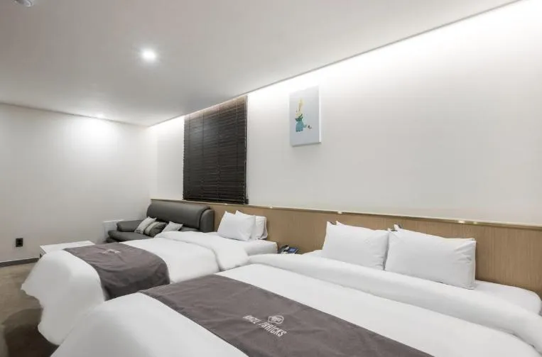 Bed in Hotel 7 Bricks Gwangju Sangmu