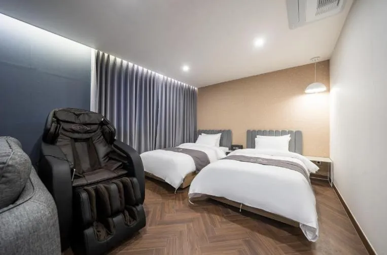 Bed in Hotel 7 Bricks Gwangju Sangmu