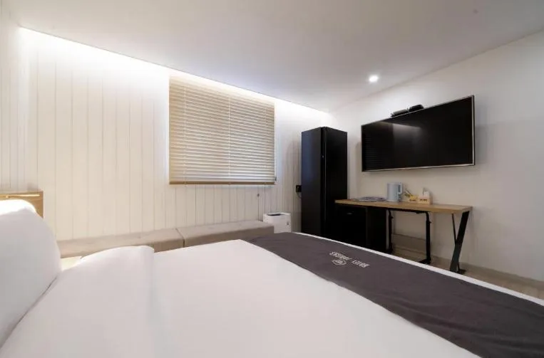 Bed in Hotel 7 Bricks Gwangju Sangmu