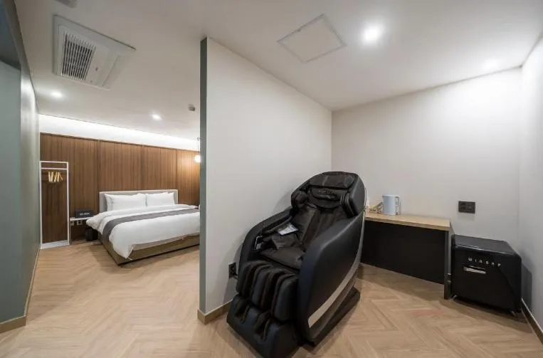 Bed in Hotel 7 Bricks Gwangju Sangmu