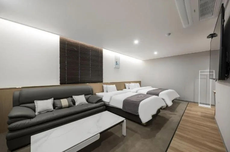 Bed in Hotel 7 Bricks Gwangju Sangmu