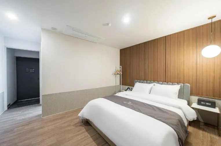 Bed in Hotel 7 Bricks Gwangju Sangmu