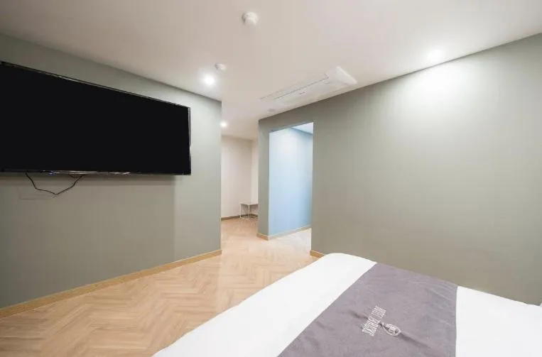 Bed in Hotel 7 Bricks Gwangju Sangmu