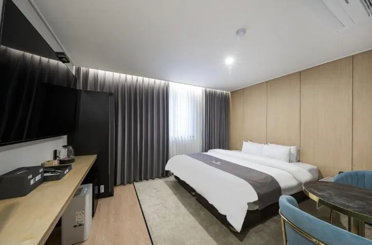 Bed in Hotel 7 Bricks Gwangju Sangmu