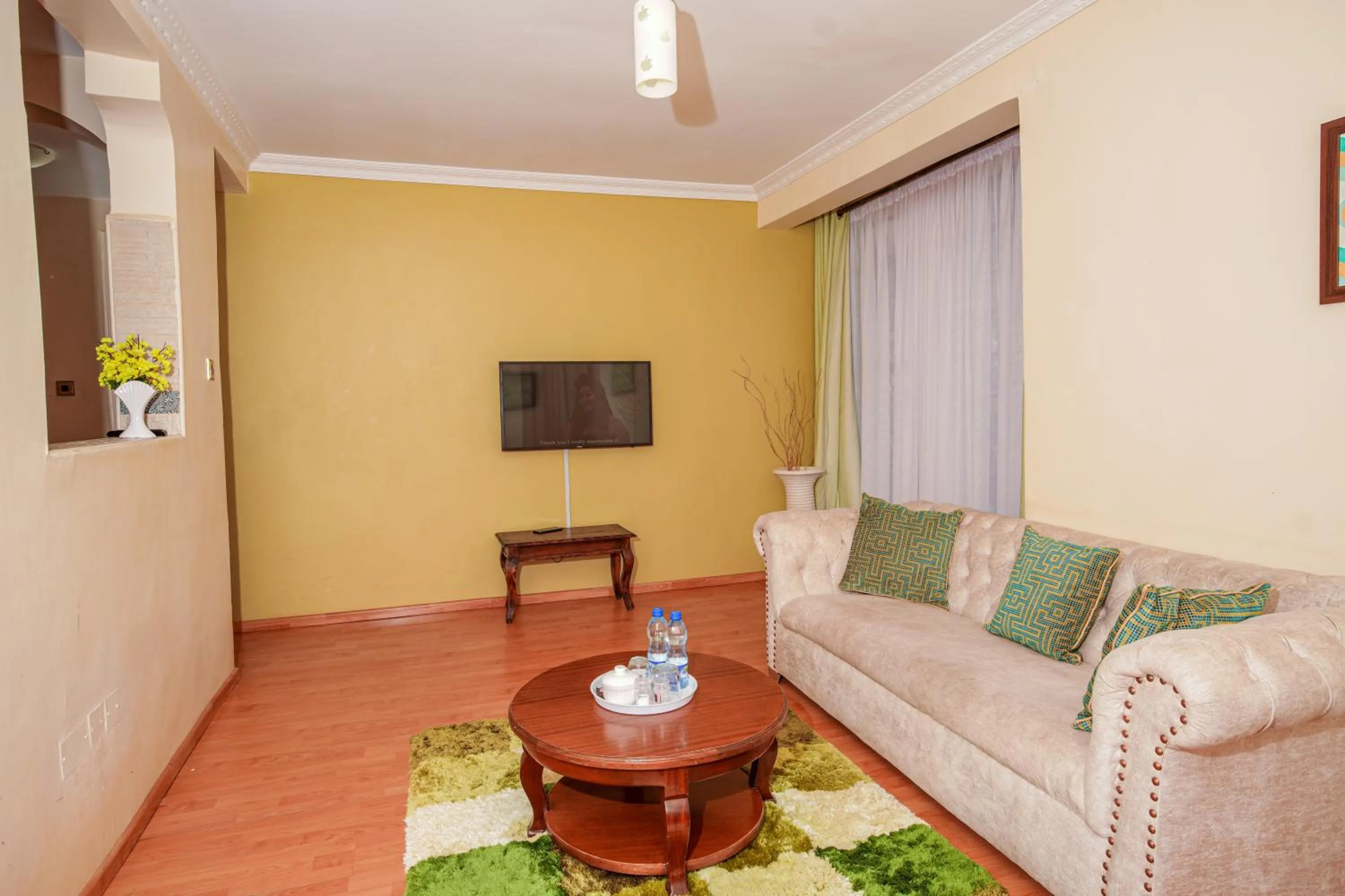 Seating area in Davis Court