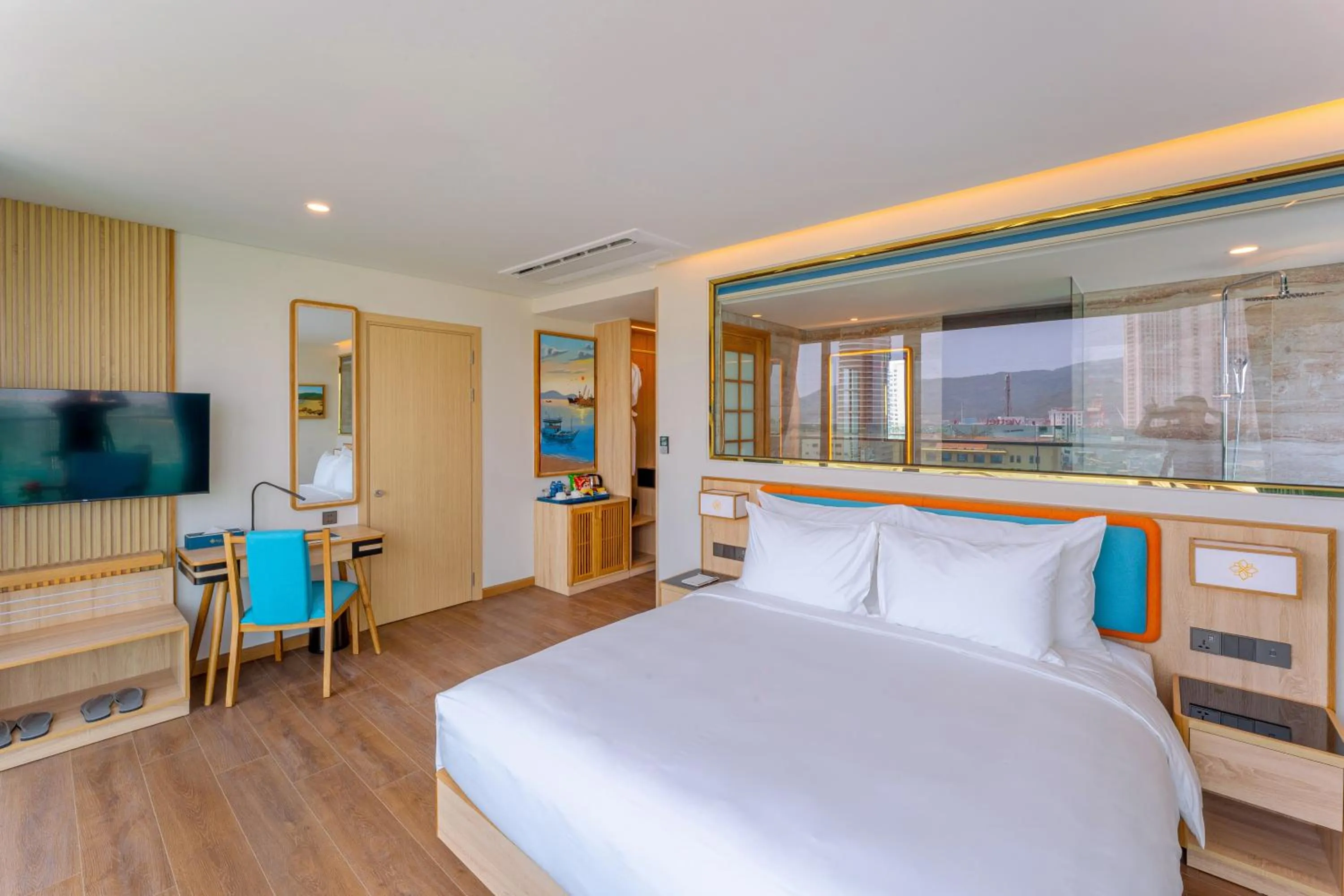 Bed in Sala Quy Nhon Beach Hotel