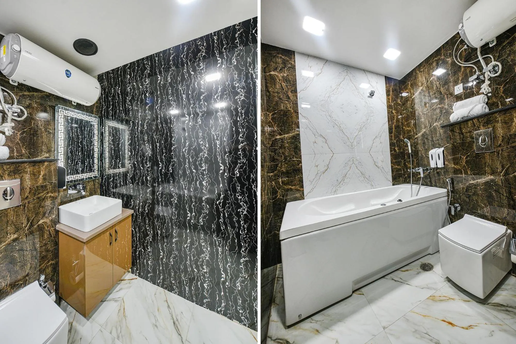 Bathroom in FabHotel Grand Palazzo Near Paschim Vihar