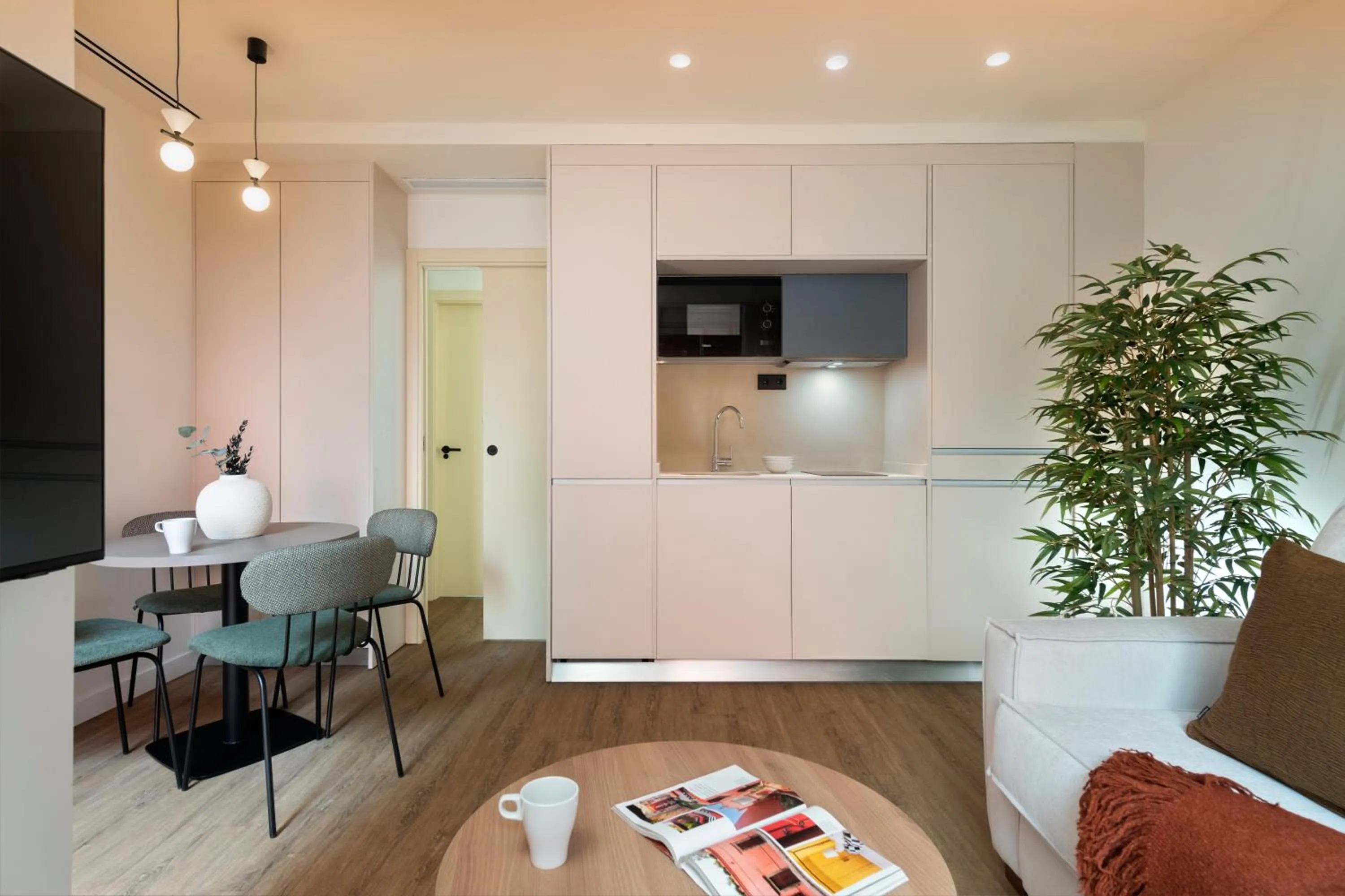Kitchen or kitchenette in Magno Apartments Clavellinas