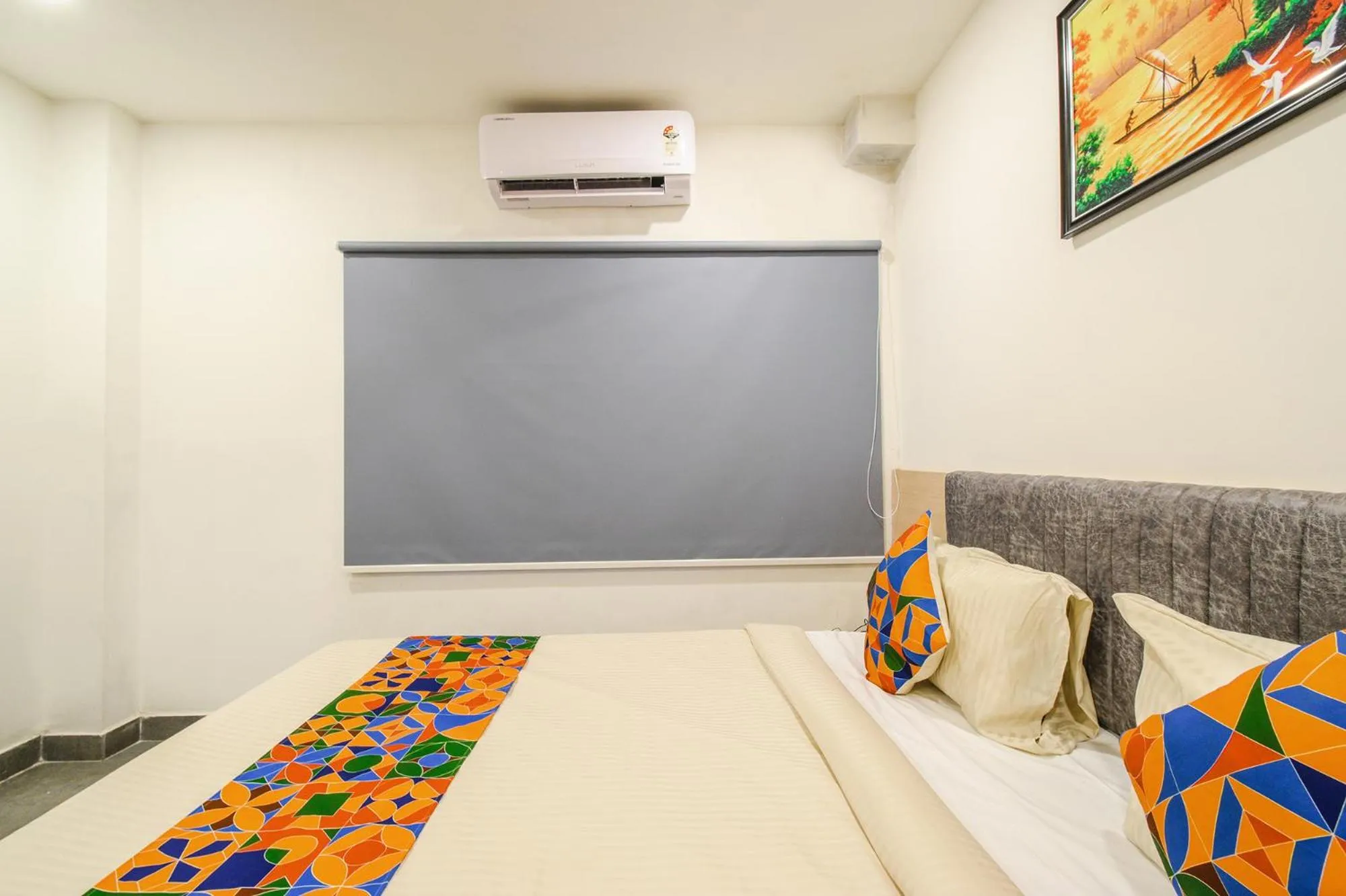 Bed in FabHotel Prime Adhirath Grand-Nr Madhapur-Hitech CIty