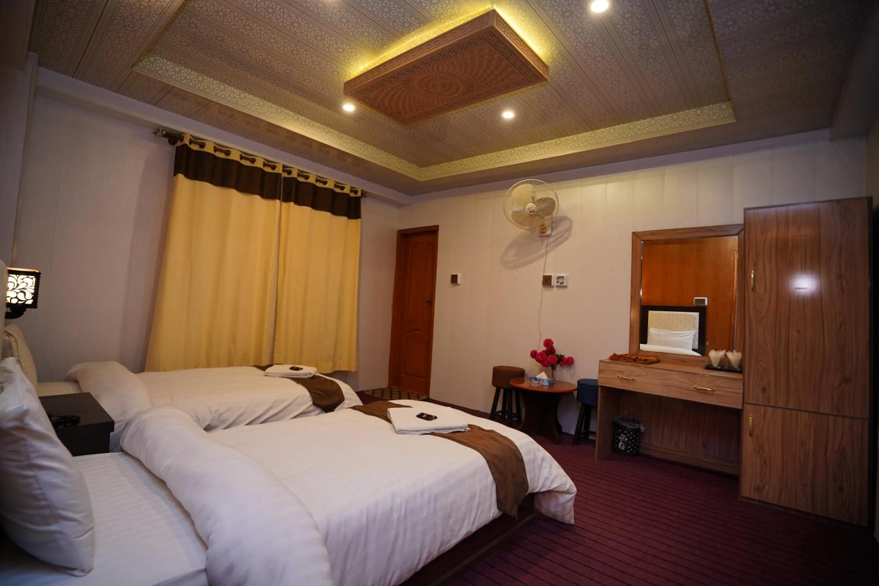 Bed in Hunza Elites hotel