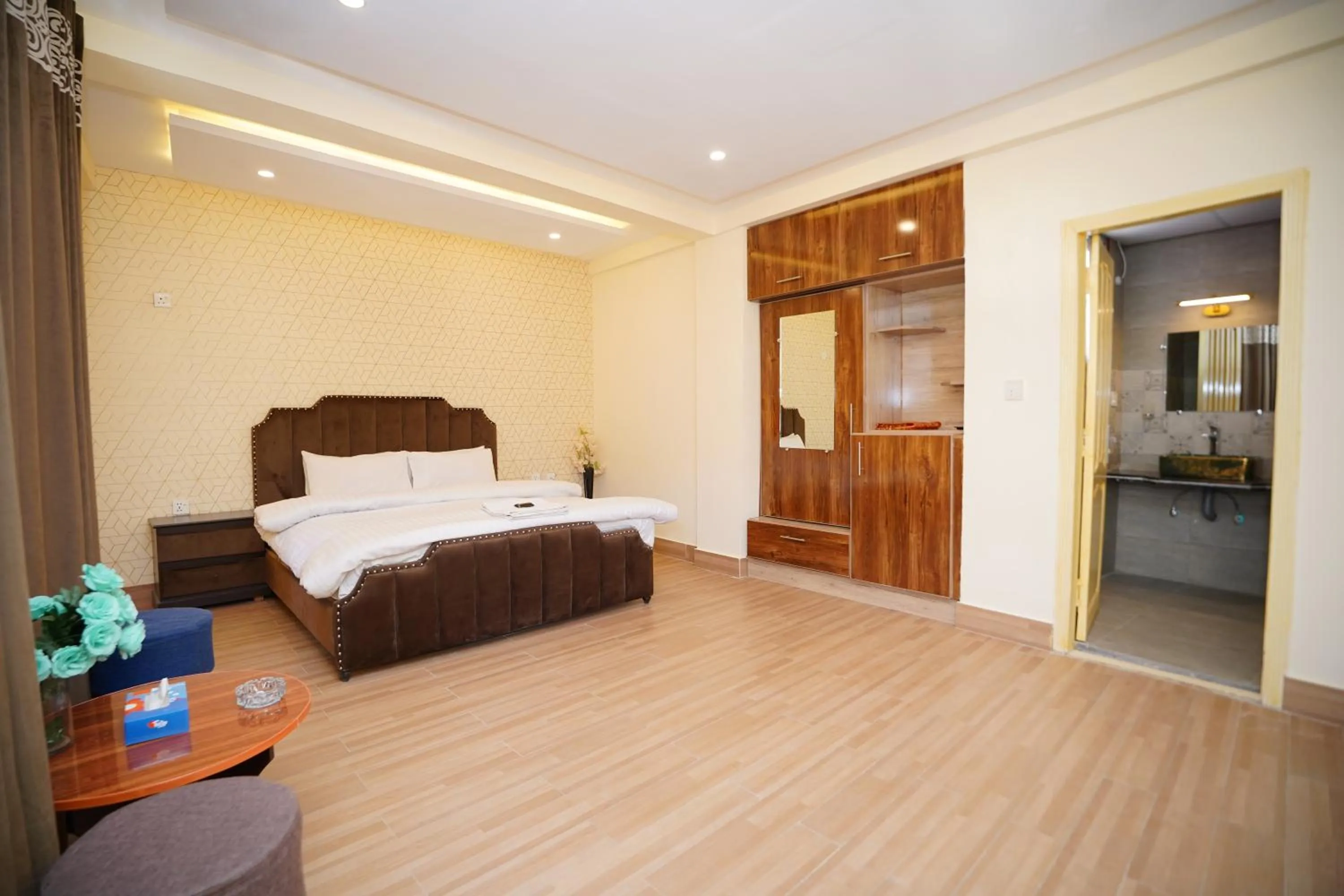 Bed in Hunza Elites hotel