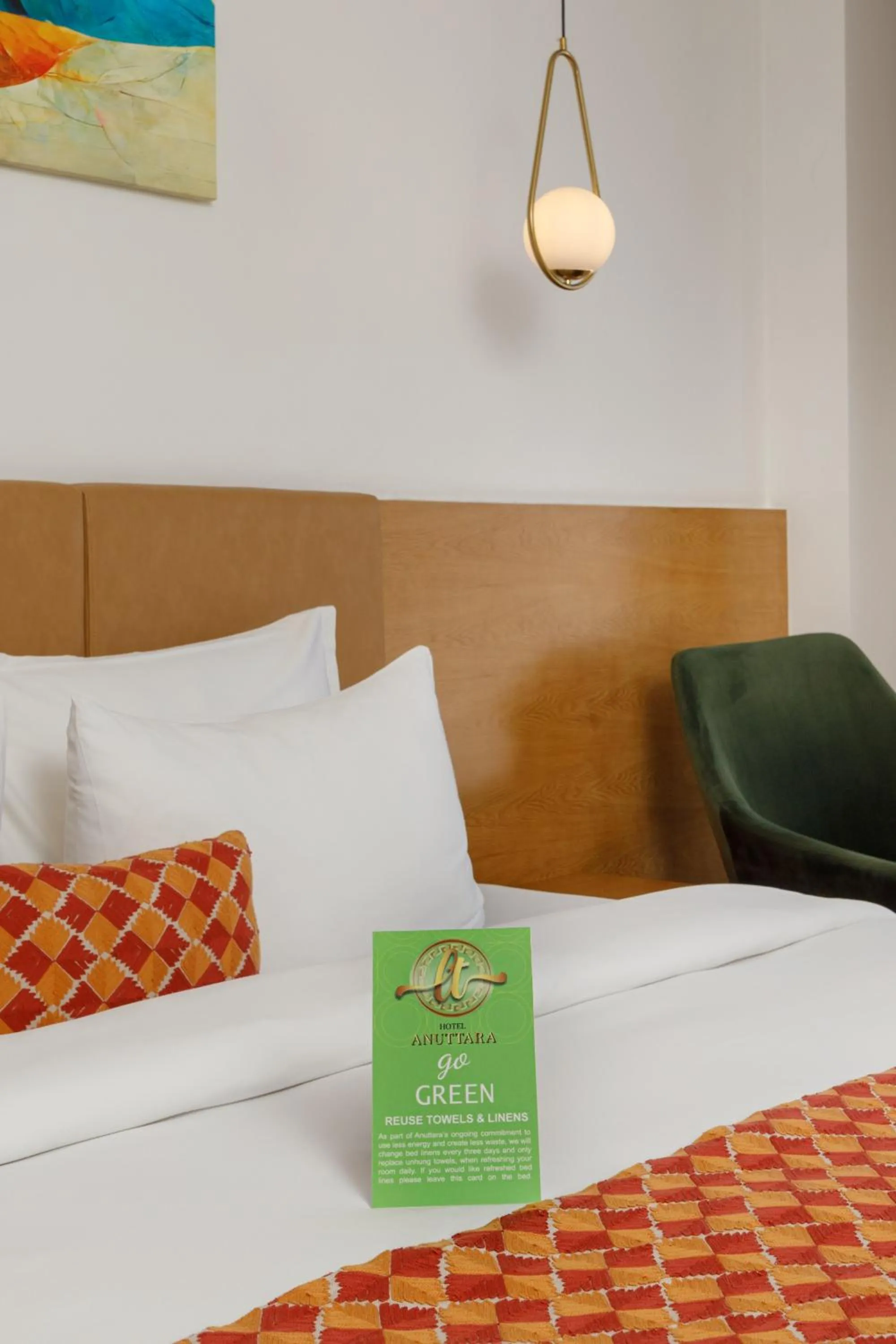 Bed in Hotel Anuttara