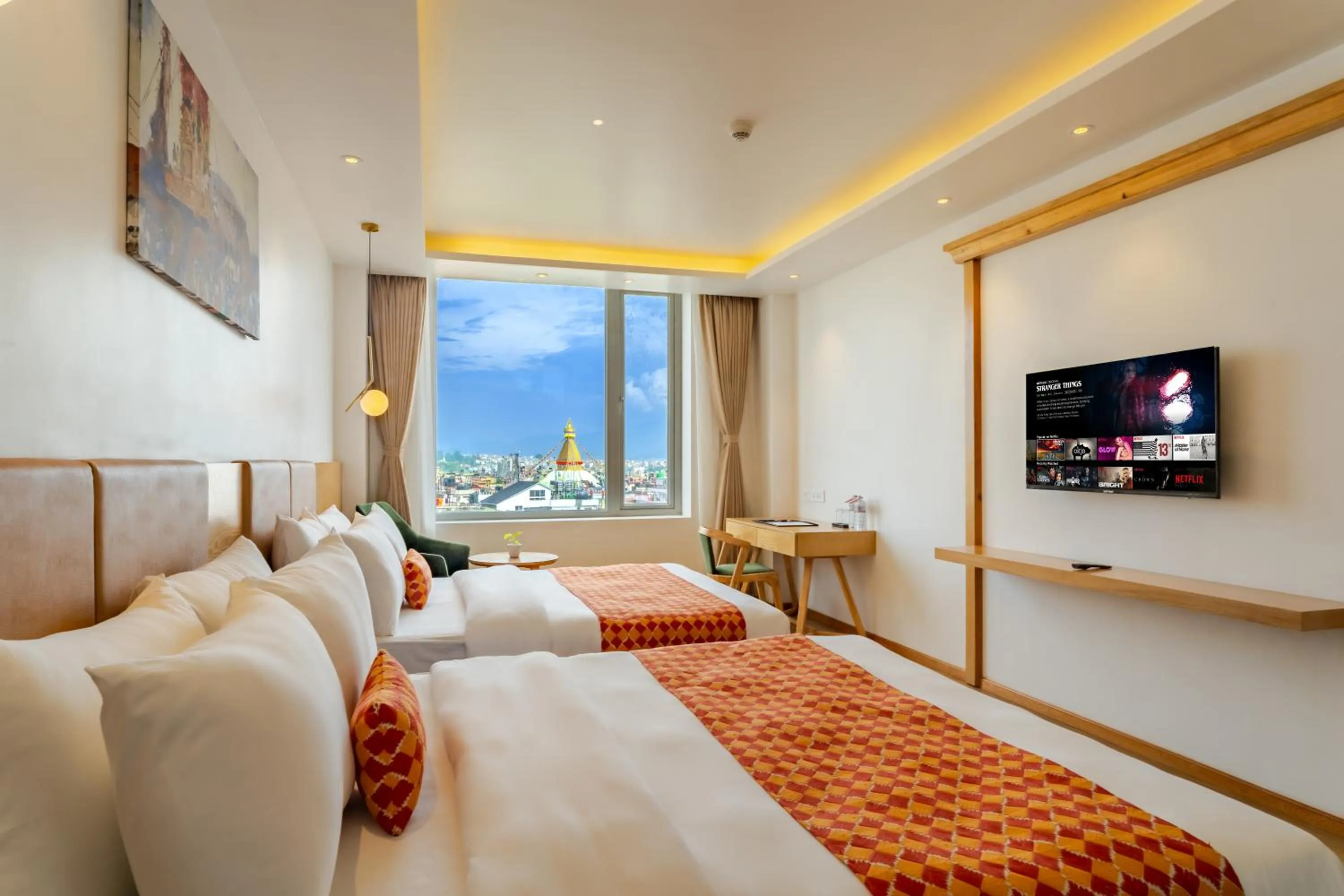 Bed in Hotel Anuttara