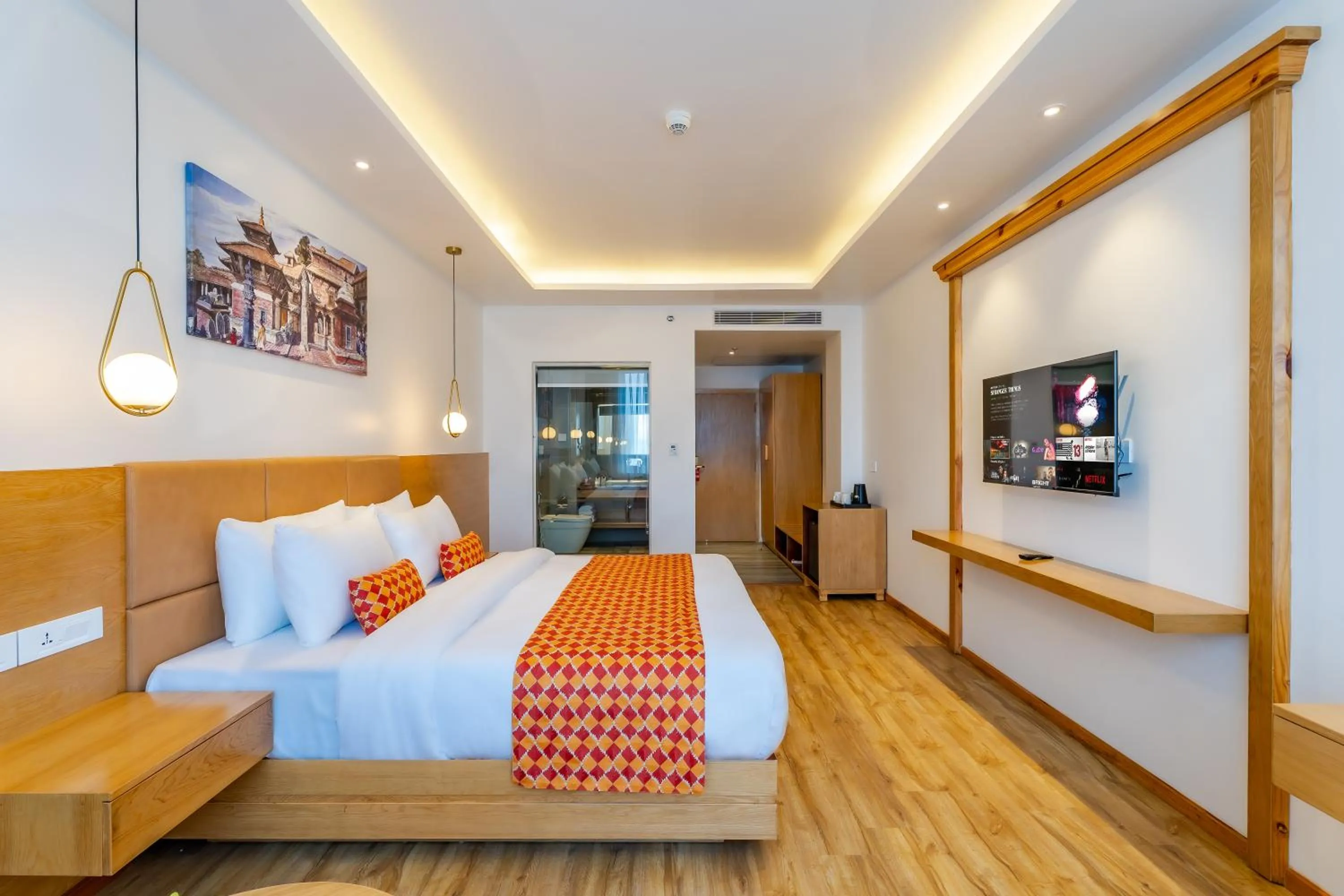 Bed in Hotel Anuttara