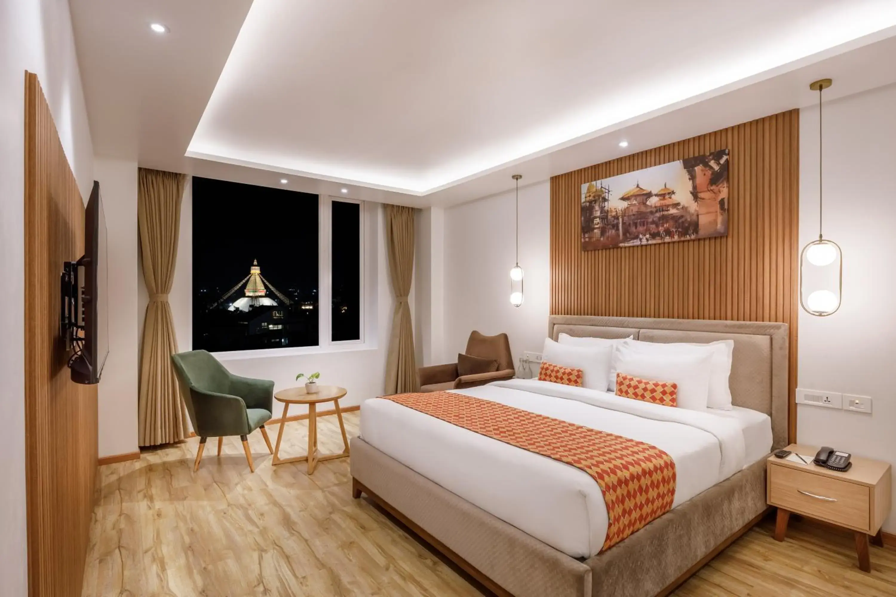 Landmark view, Bed in Hotel Anuttara Landmark view, Bed in Hotel Anuttara